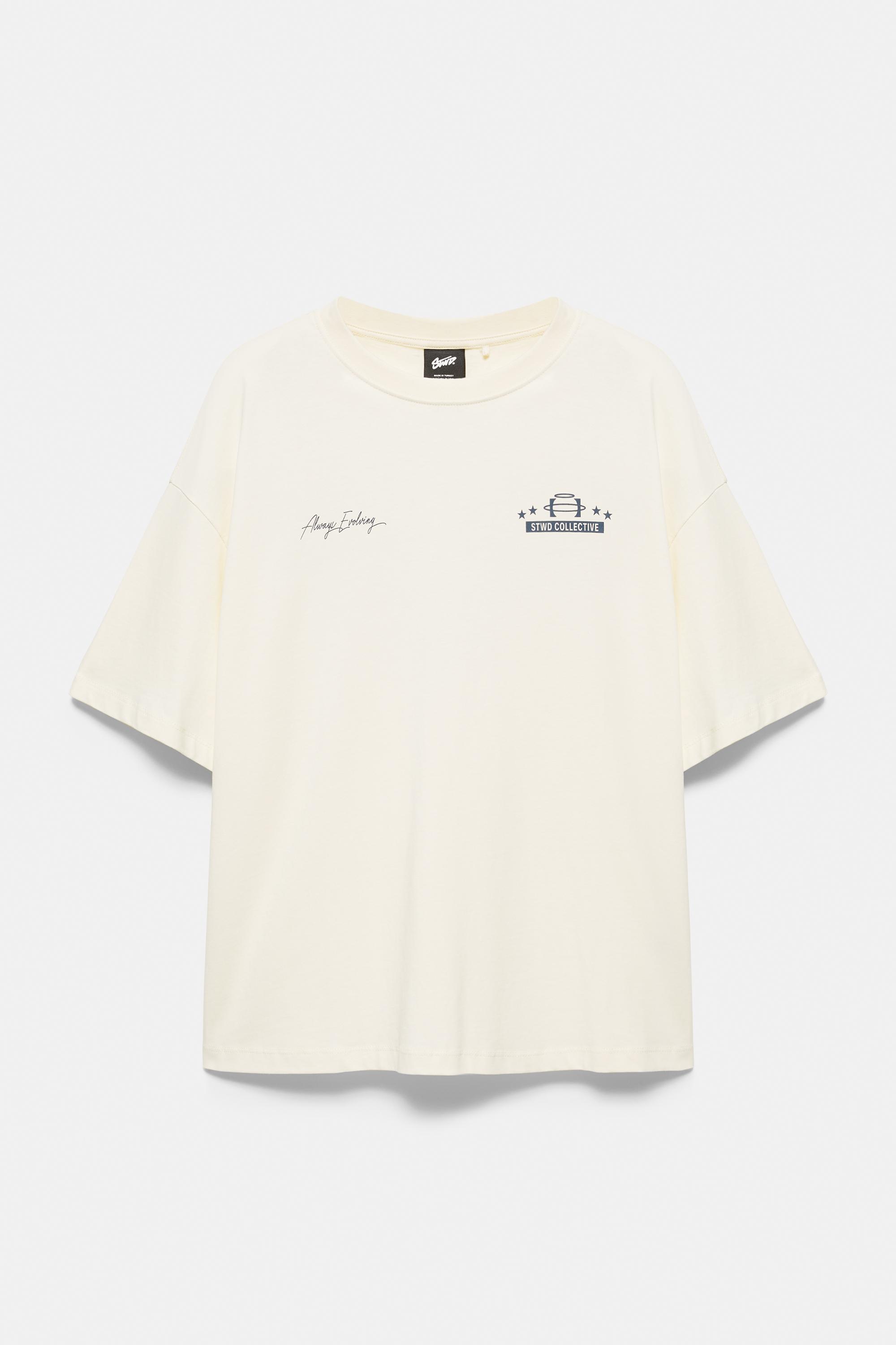 STWD boxy-fit graphic T-shirt — Lime