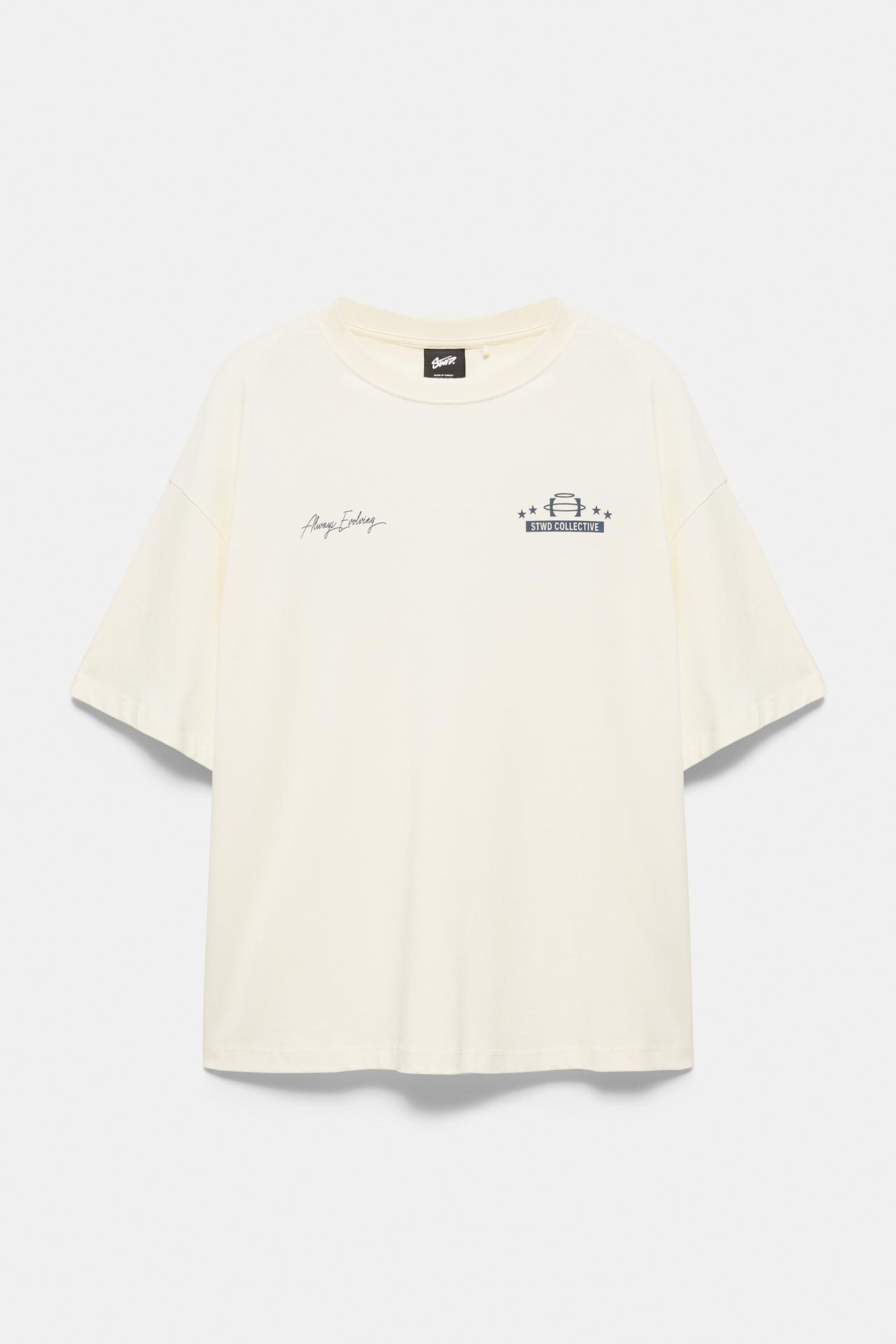 STWD boxy-fit graphic T-shirt — Lime