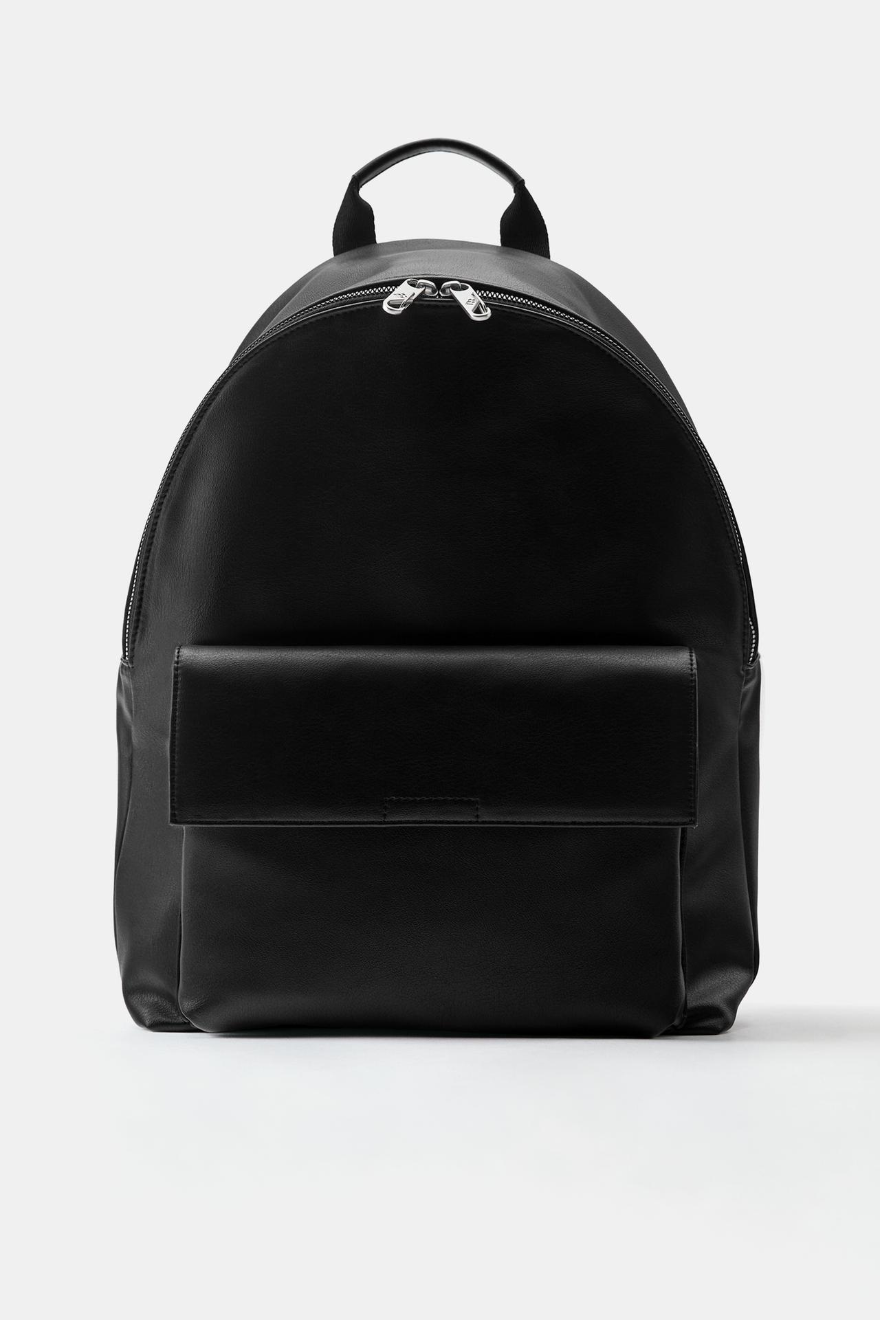 Casual flap backpack — Black