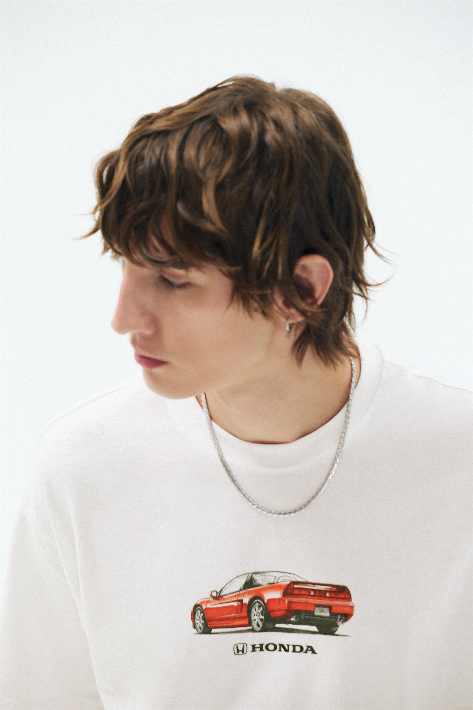 Honda car graphic T-shirt — Off white