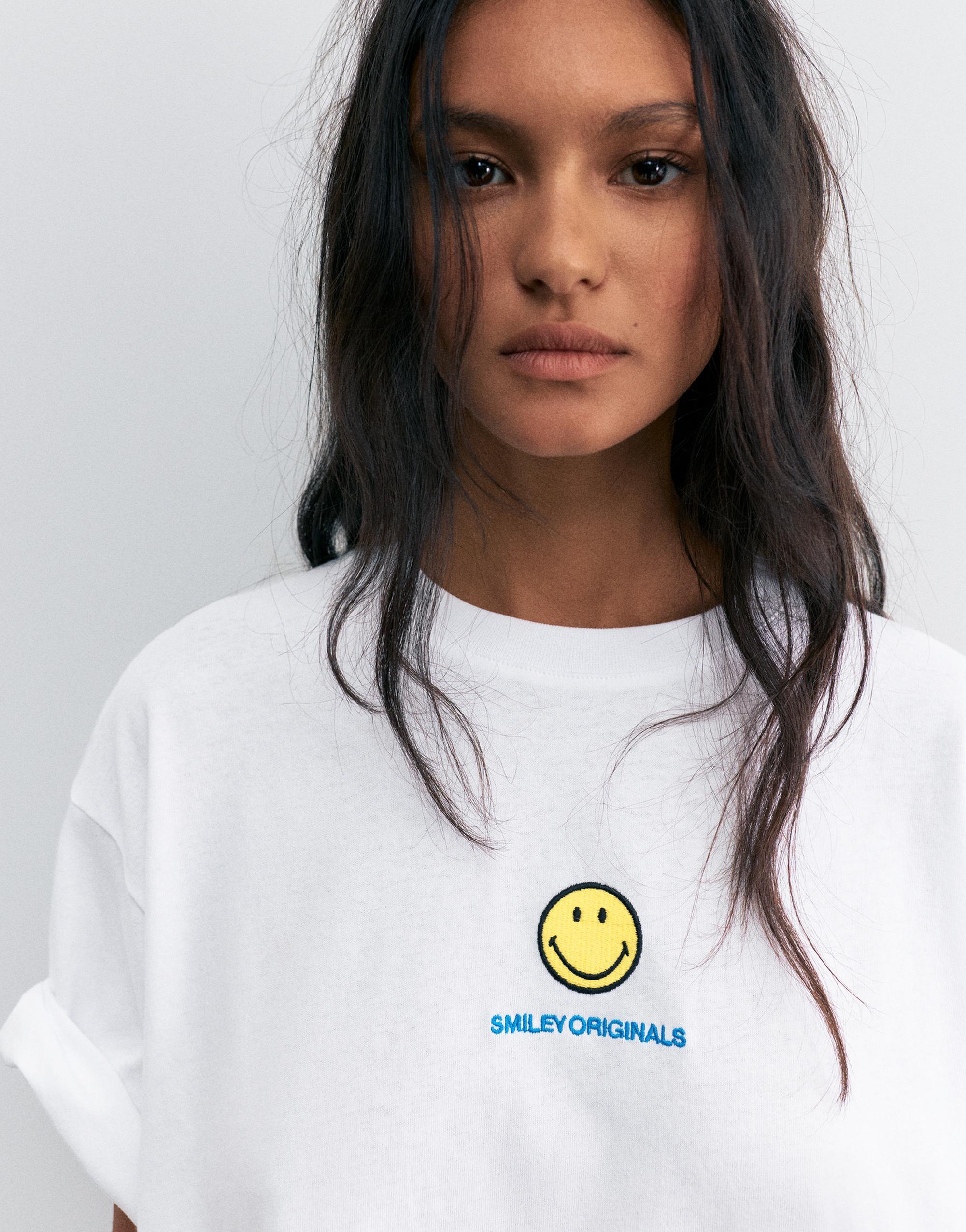 Smiley Yin Yang T-shirt — White