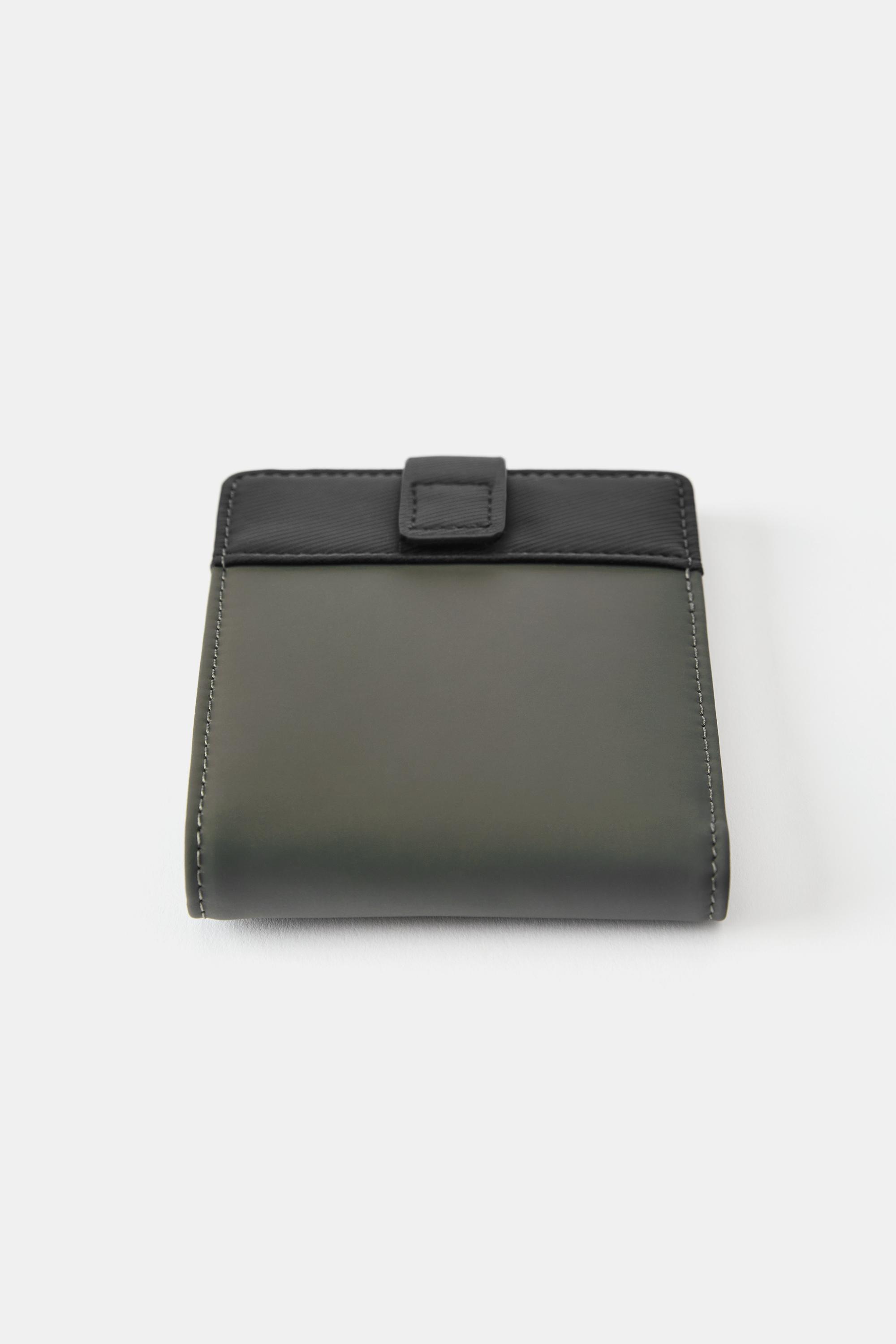 Rubberised wallet — Khaki