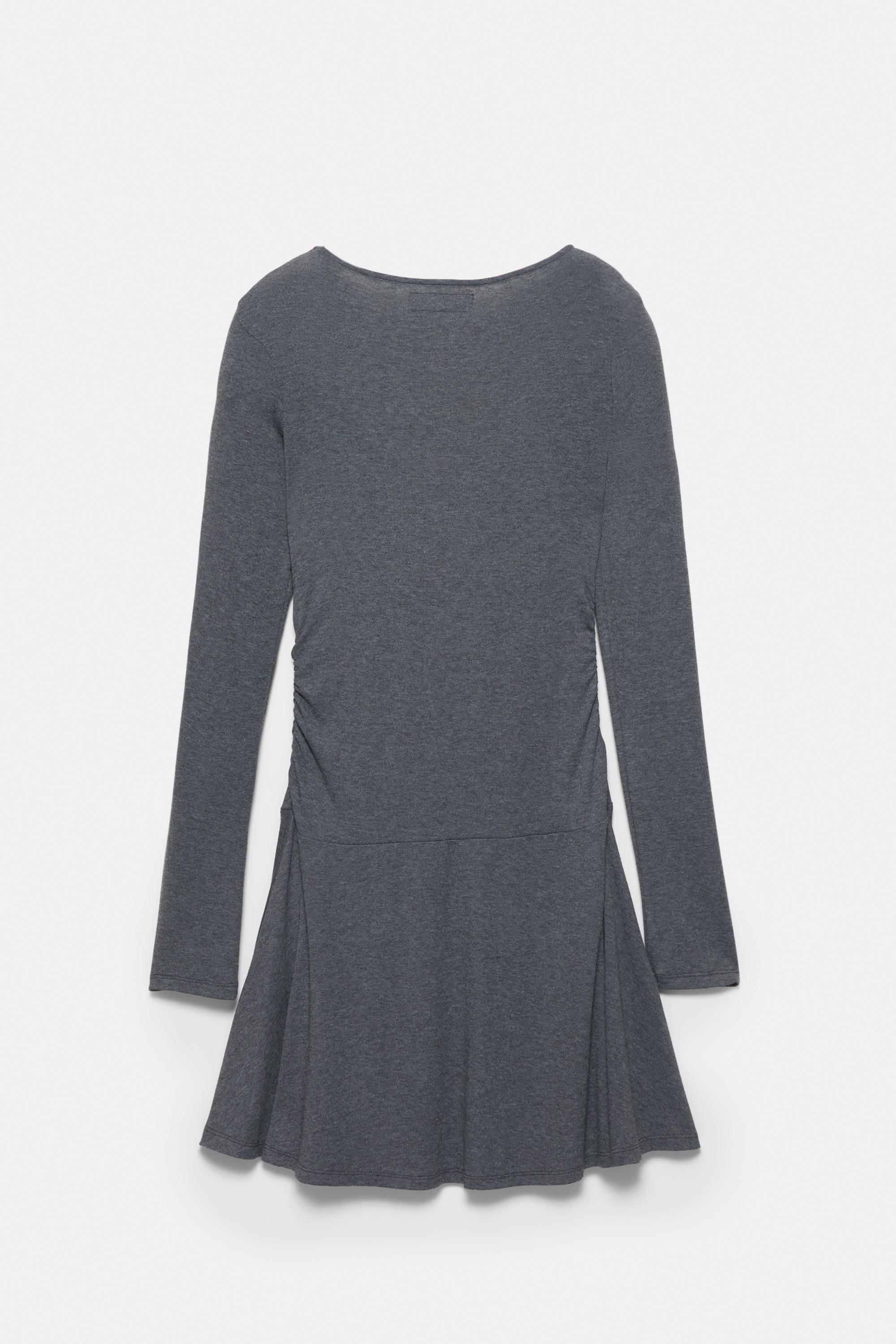 Soft touch short dress — Anthracite grey