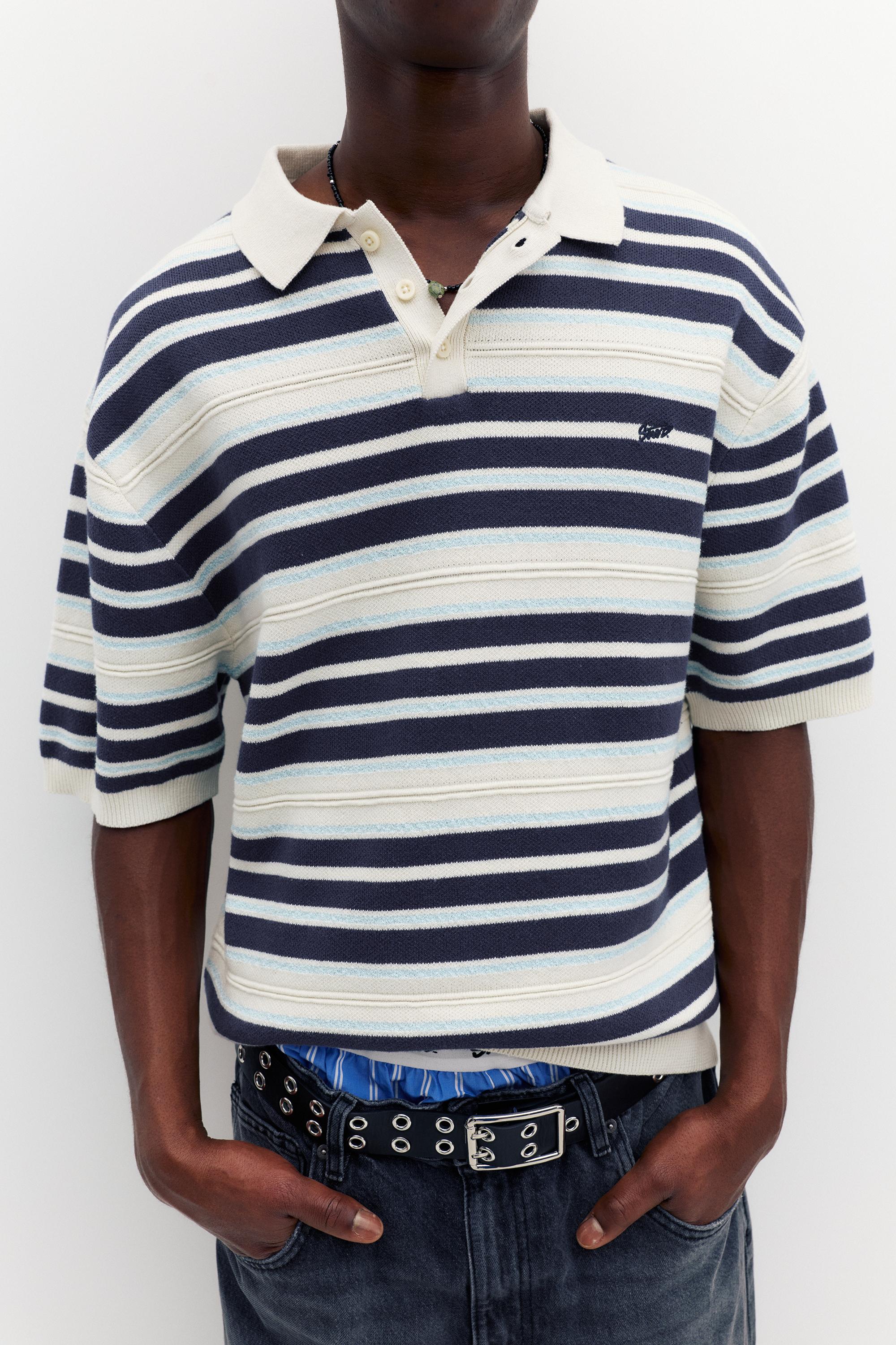 STWD çizgili örme polo - Görsel 13