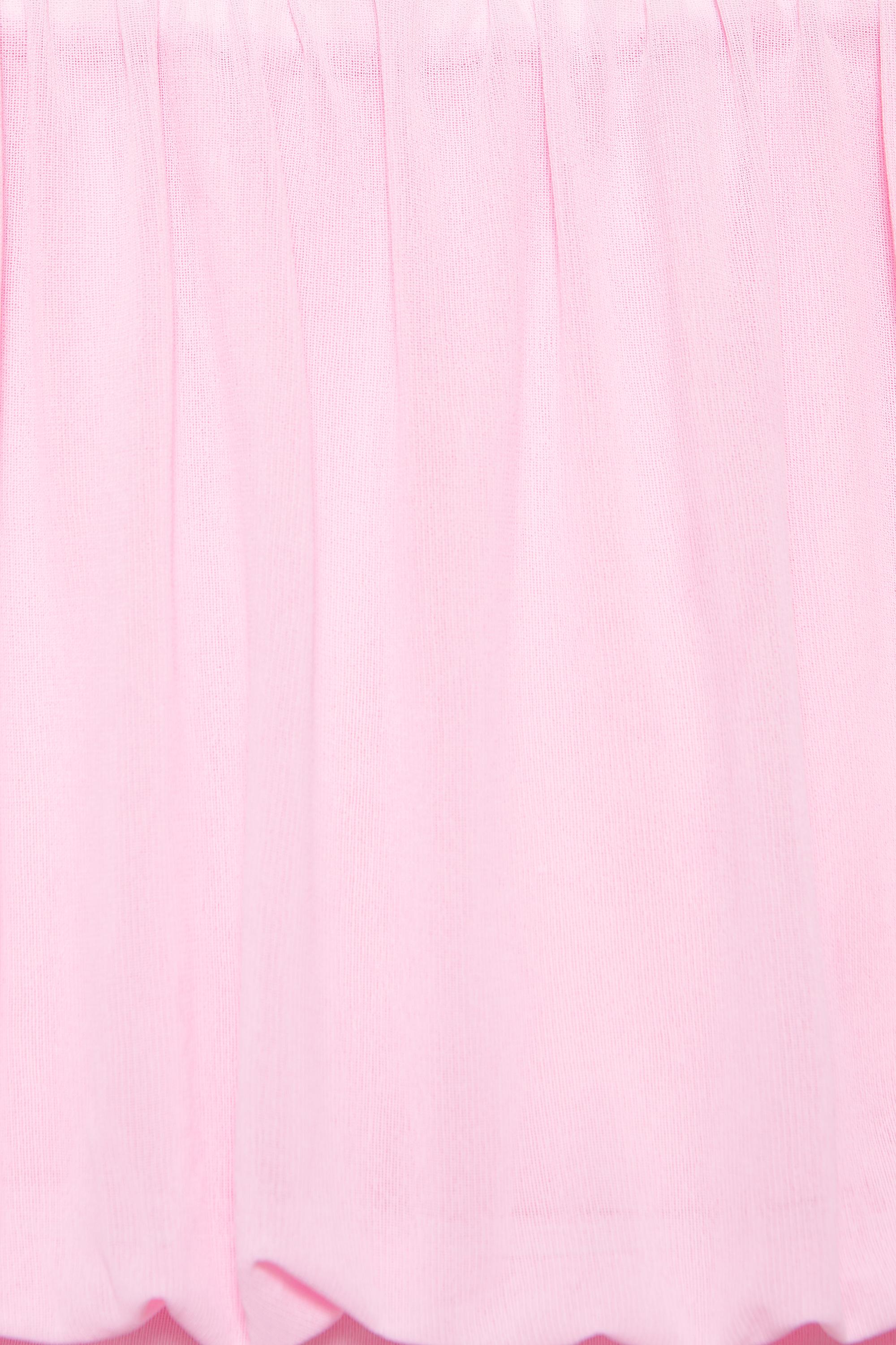 Strapless top with waistband — White/Pink