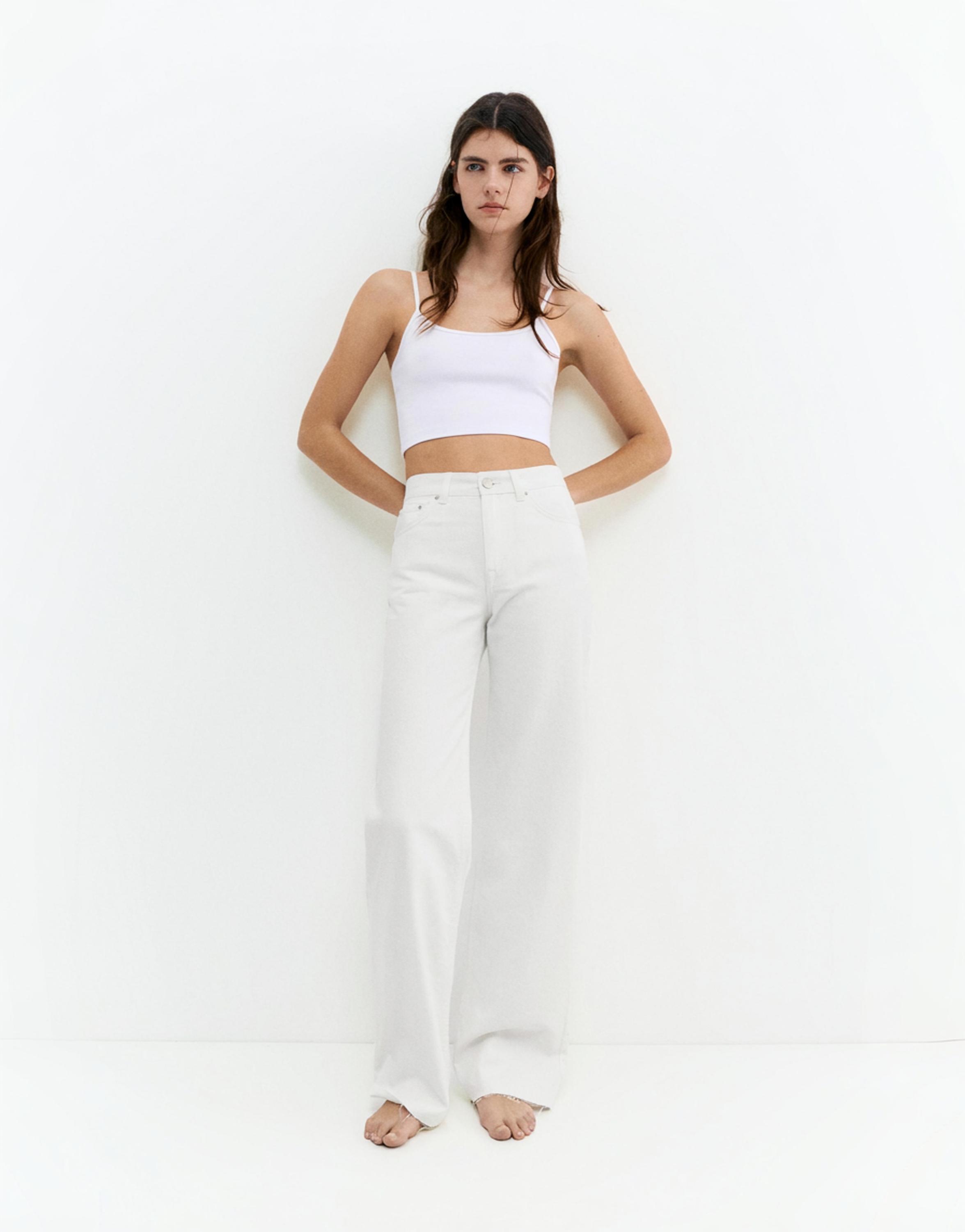 Yüksek bel geniş paça jean - Görsel 128