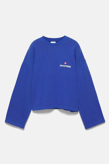 Blue sun graphic sweatshirt — Deep blue 6