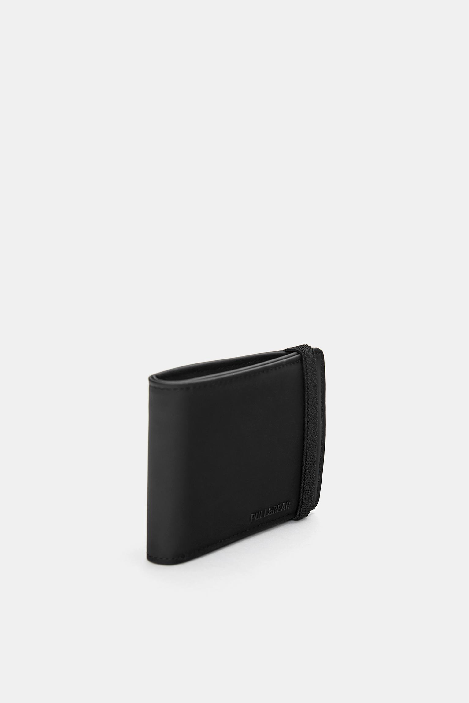 Rubberised wallet — Black