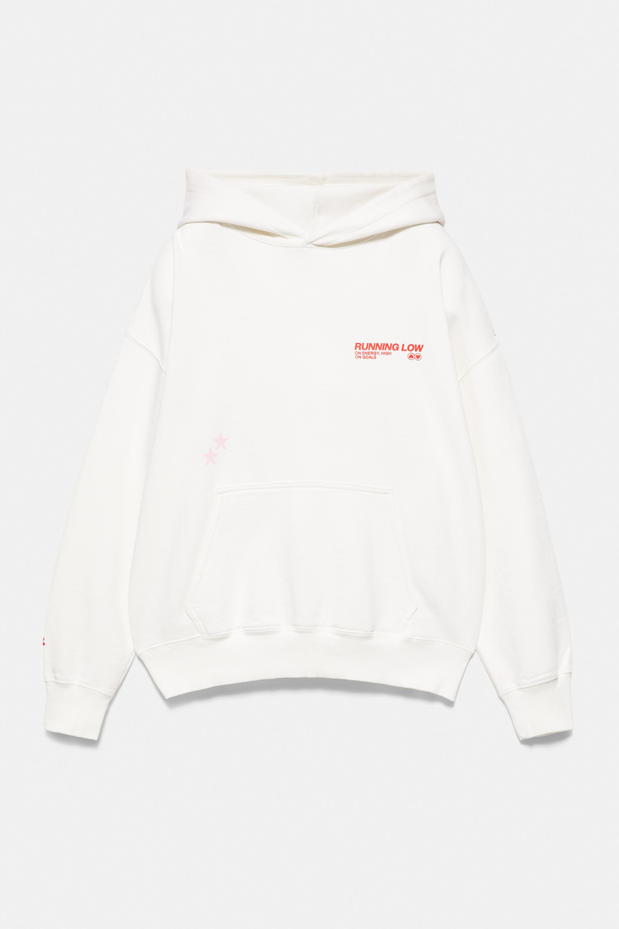 Running graphic hoodie — Ice (alternate view)