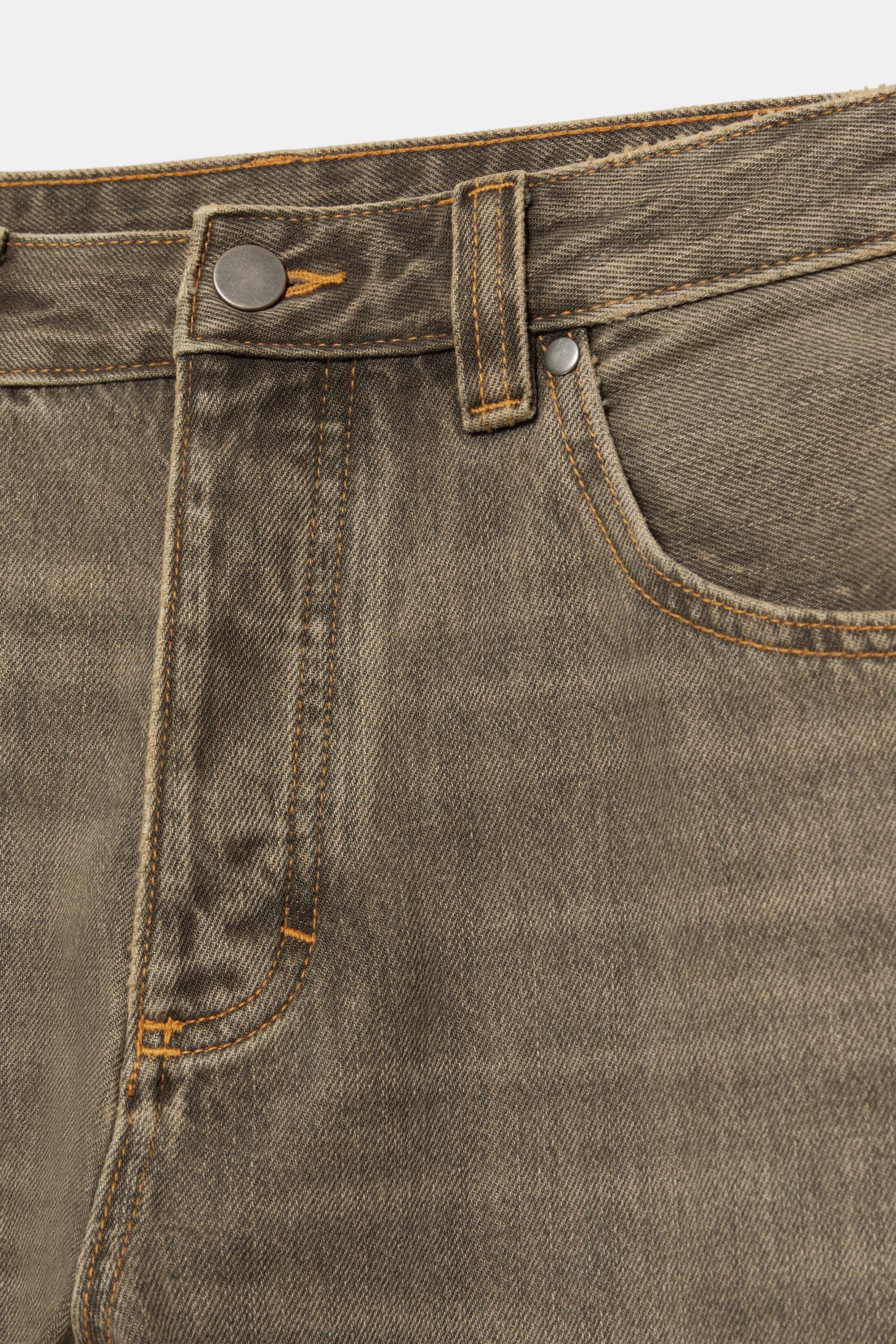Regular straight-leg jeans — Tobacco brown