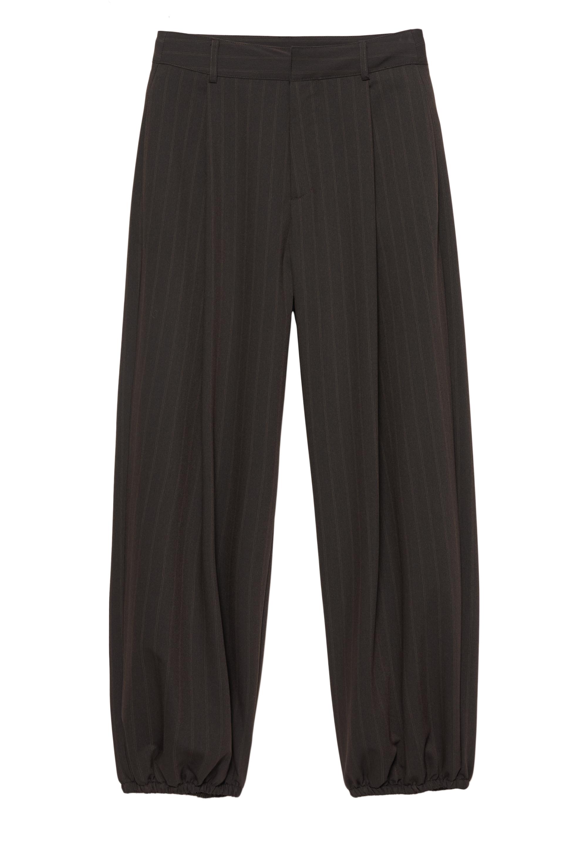 Şalvar pantolon çizgili pileli