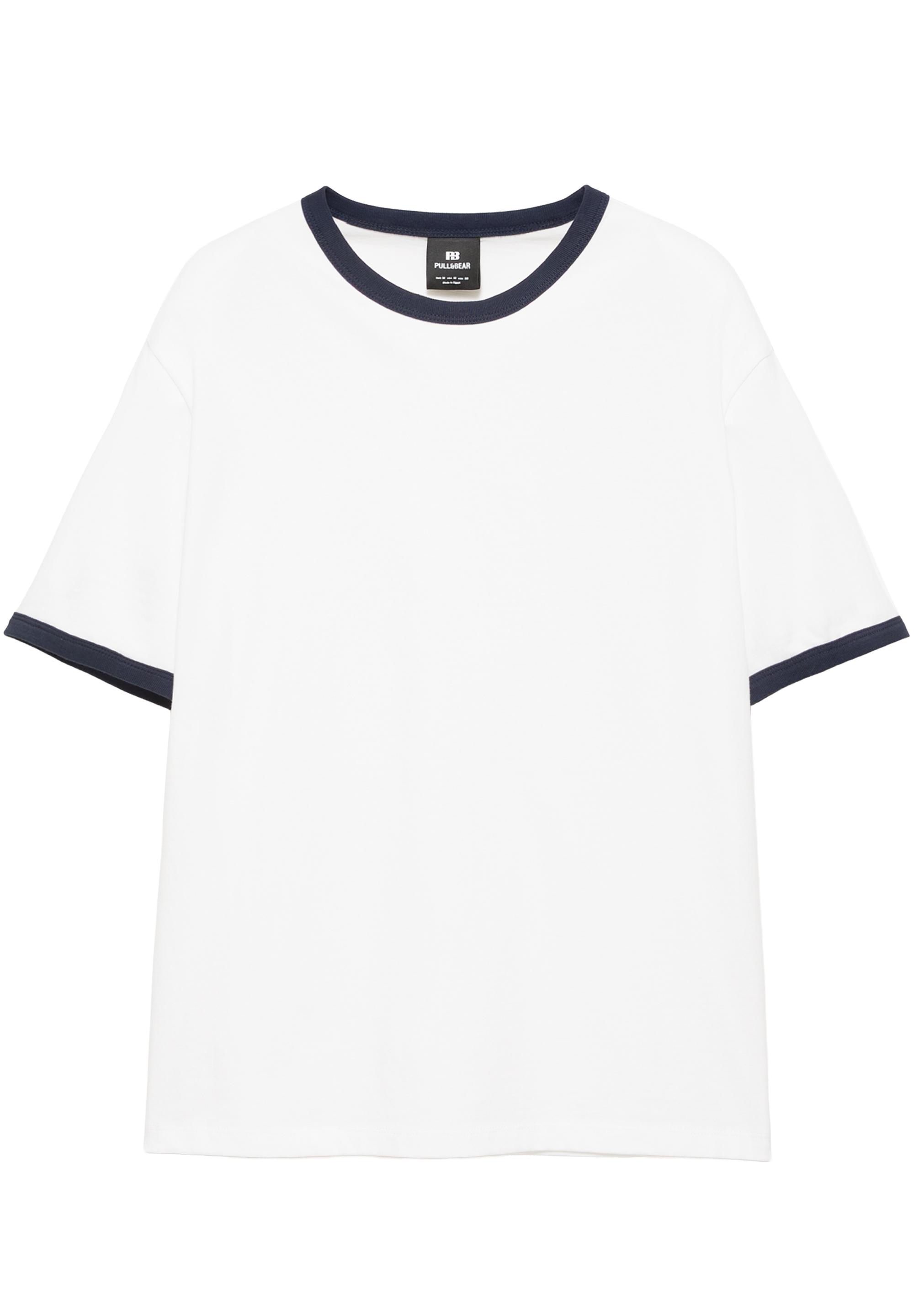 Contrast trim T-shirt — Off white
