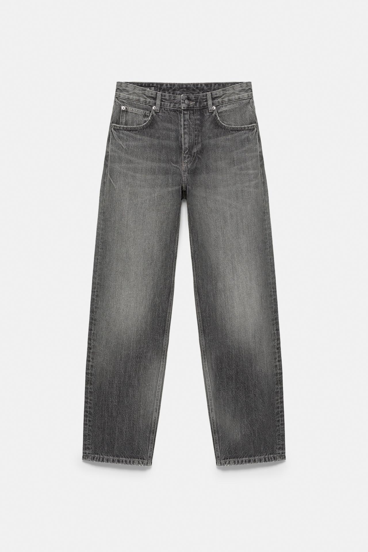 Straight-leg jeans — Dark marl