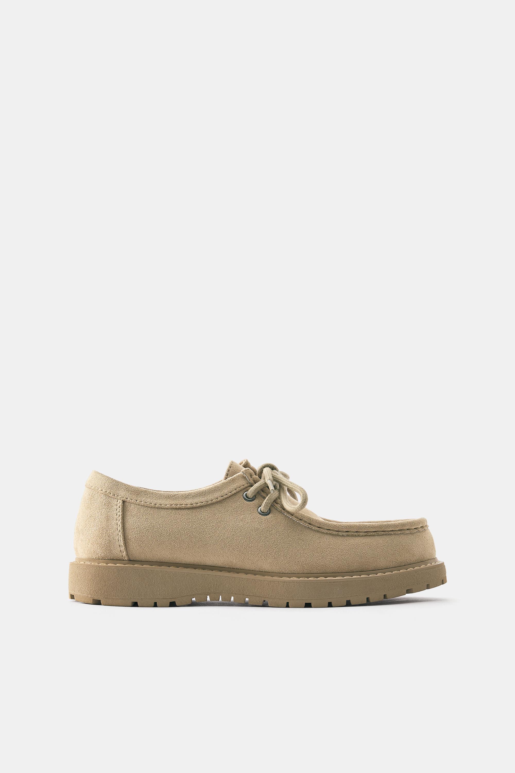 Lace-up shoes — Ecru
