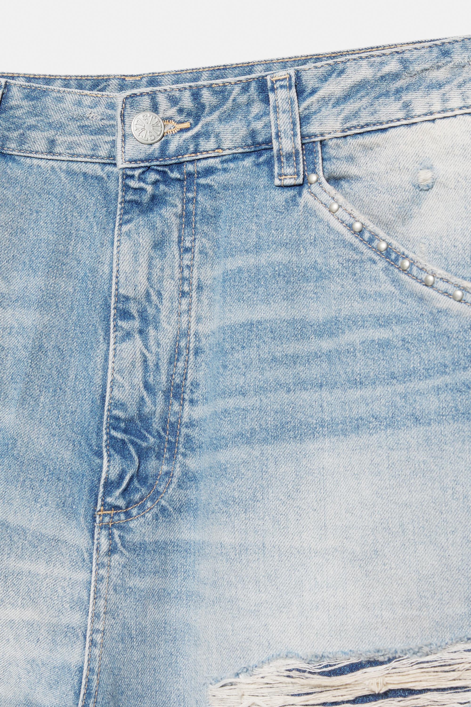 Distressed süper bol paça jean - Görsel 2