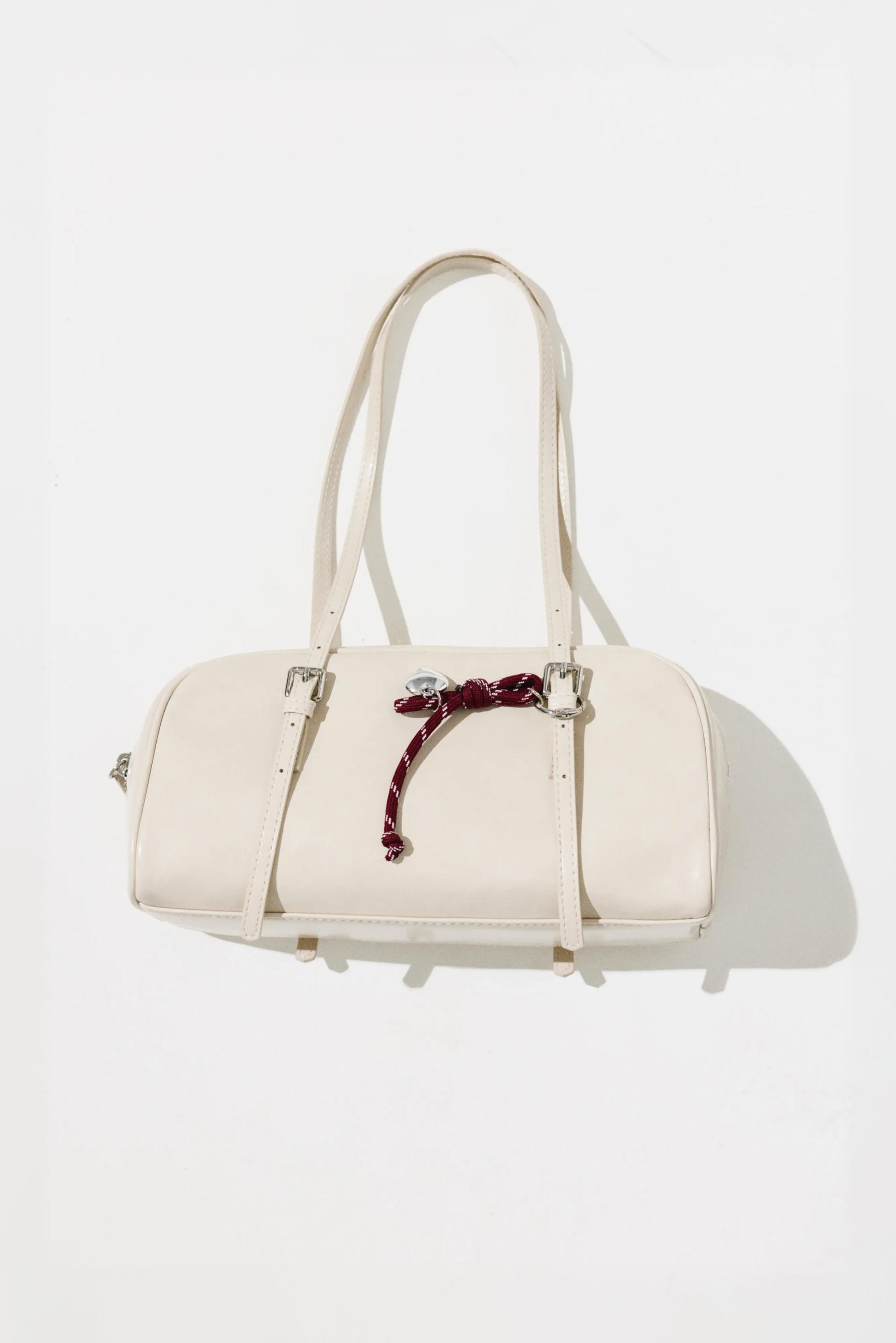 Embellished shoulder bag — Ecru