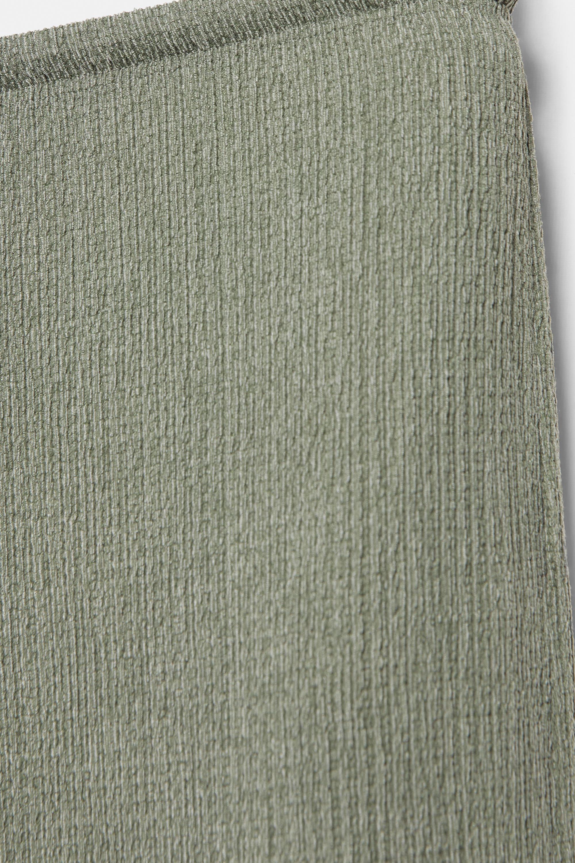 Wide-leg crepe trousers — Khaki