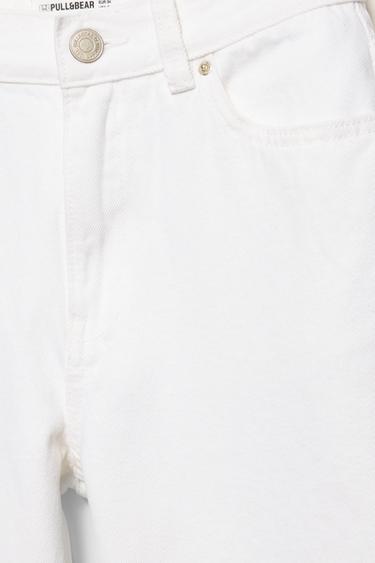 High-waist mom fit jeans — Bright white 6