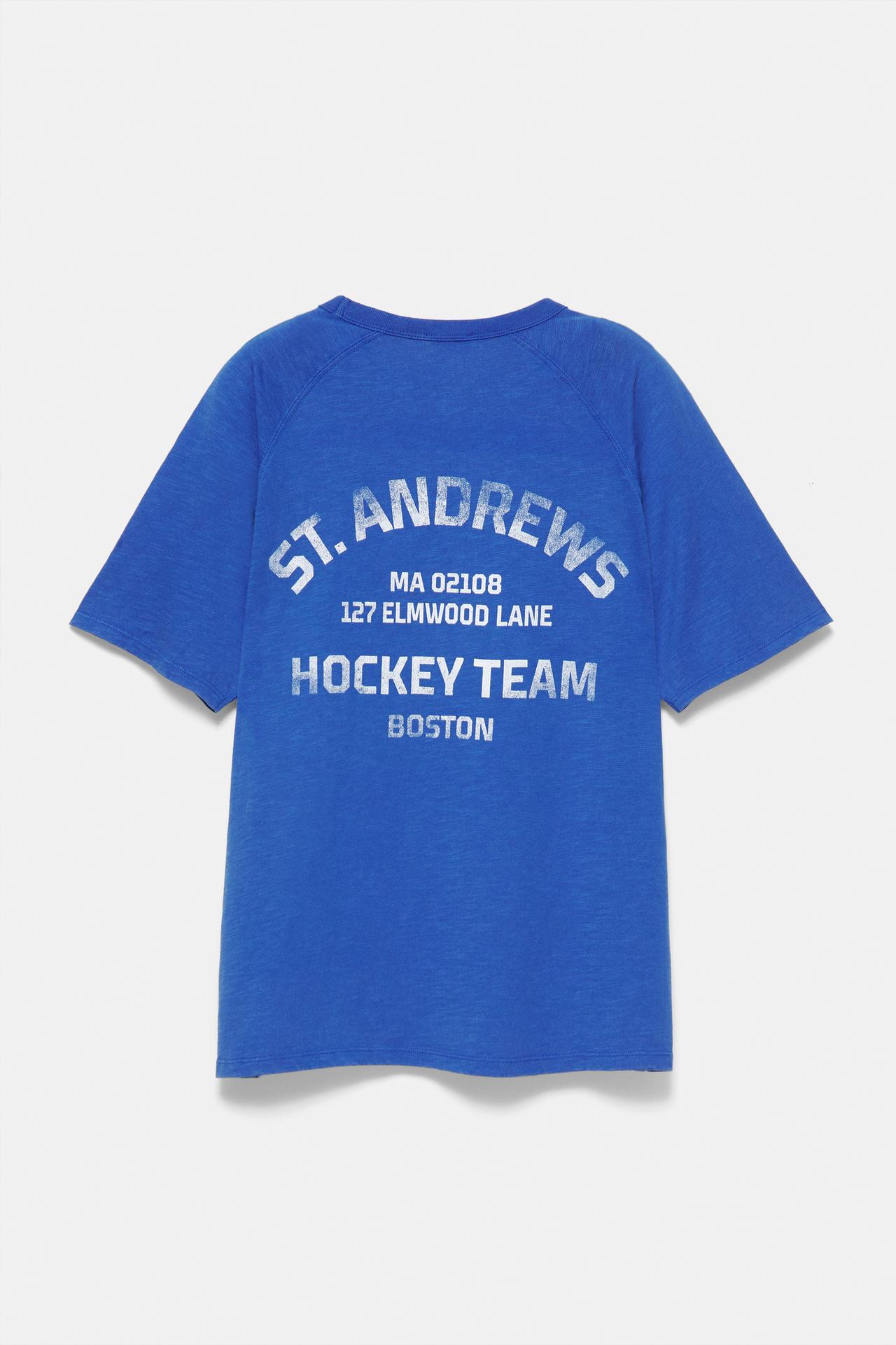 Blue graphic T-shirt — Deep blue