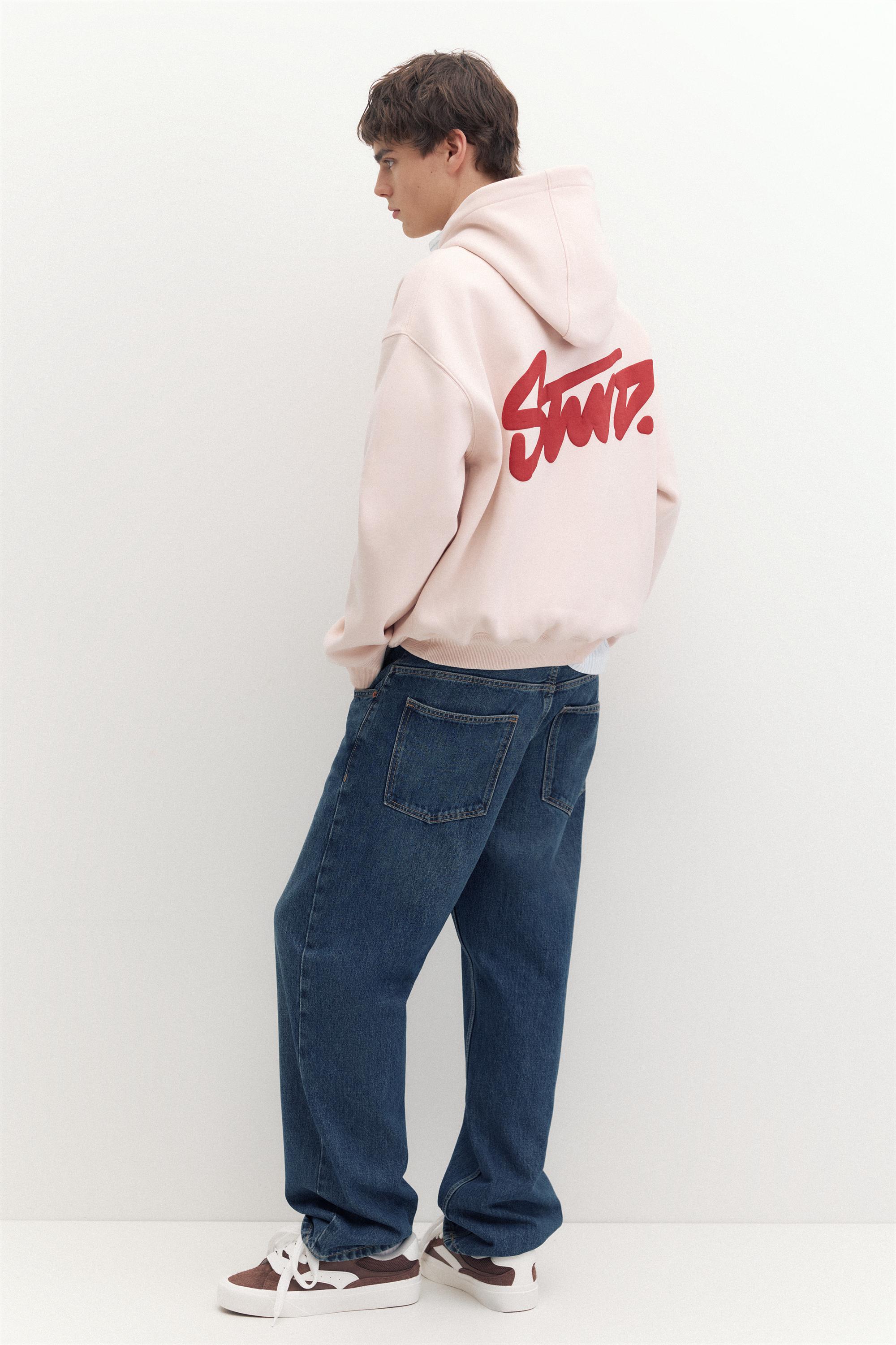 STWD logo boxy hoodie — Pink