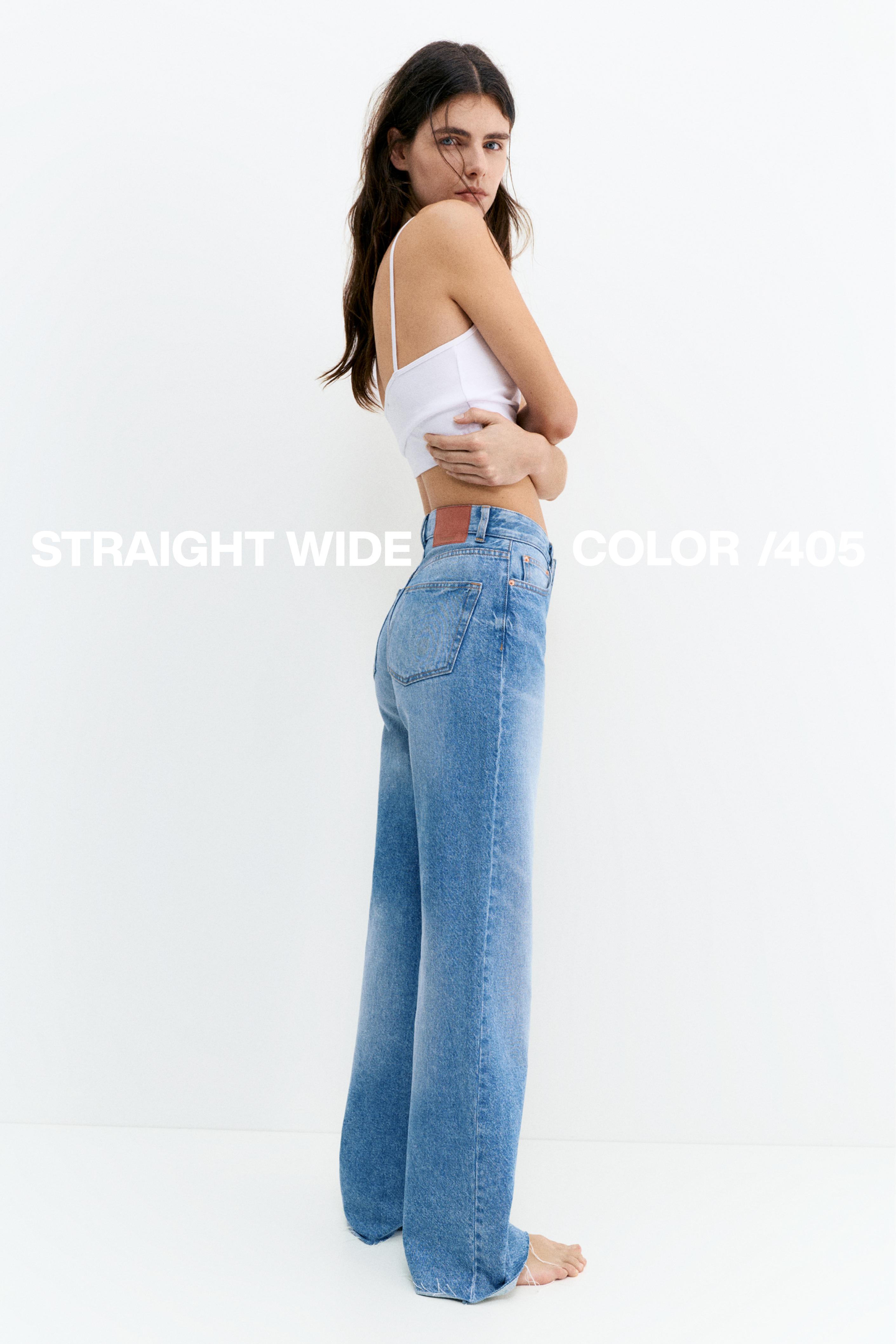 Yüksek bel geniş paça jean - Görsel 87