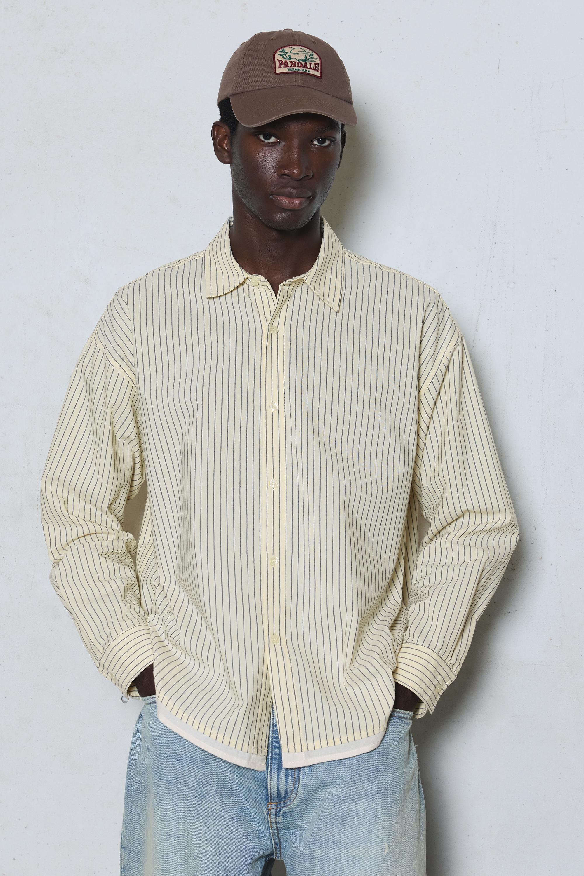 Striped long sleeve shirt — Vanilla