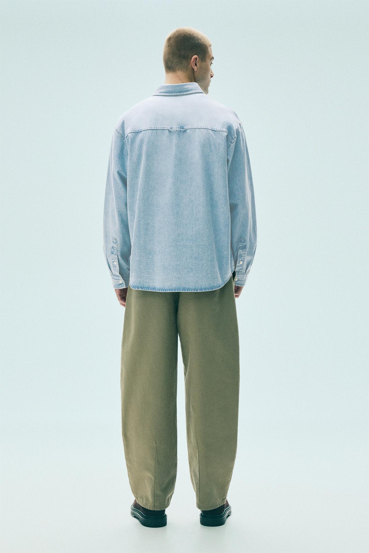 Long sleeve denim shirt — Blue