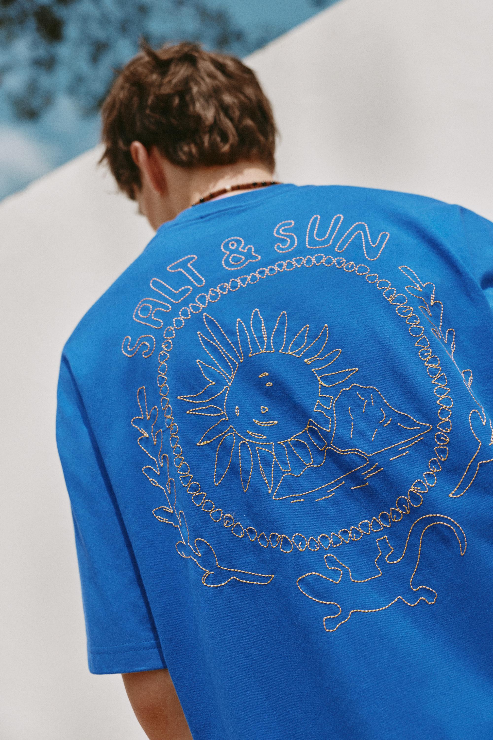 Ibiza Salt & Sun boxy T-shirt — Deep blue