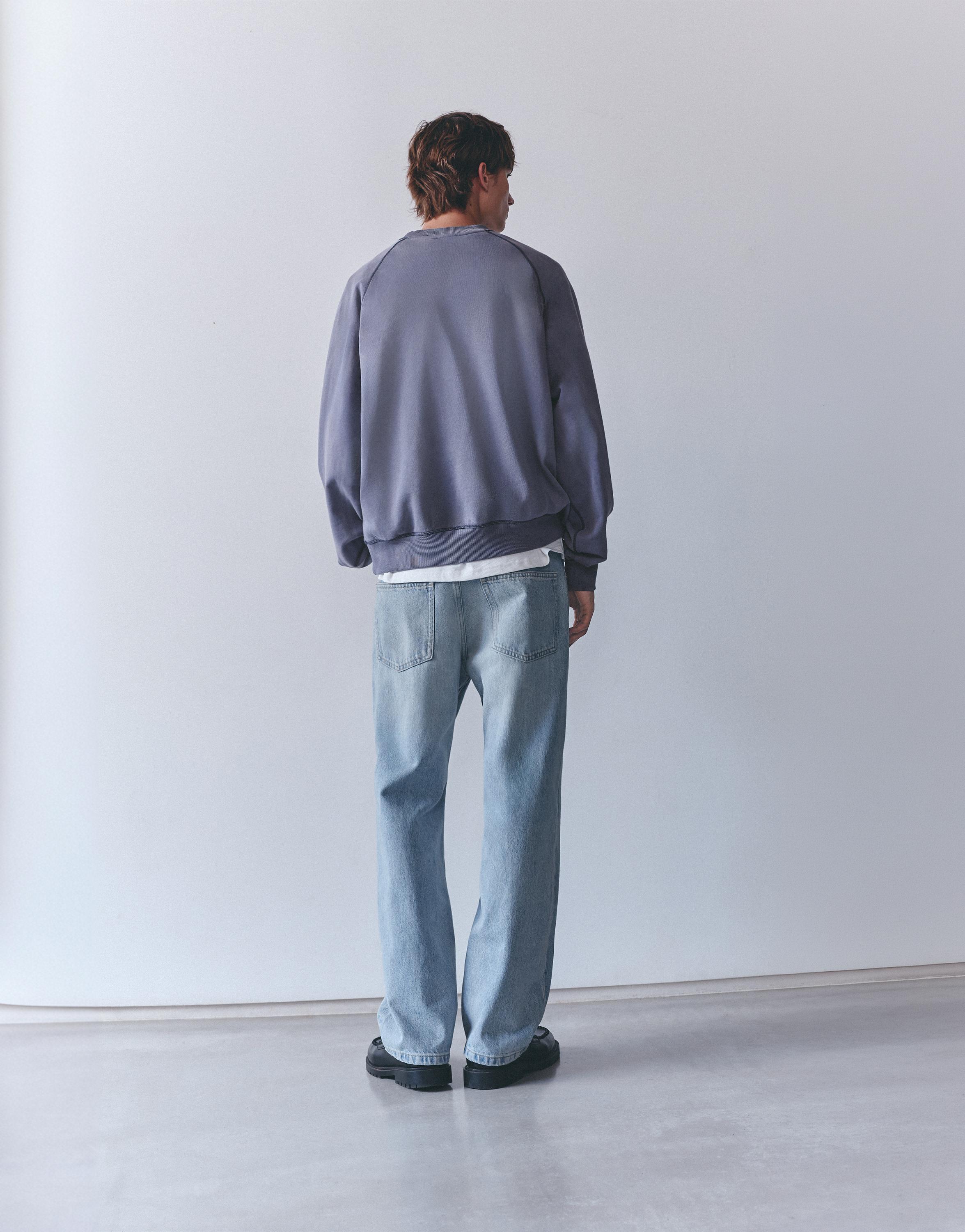 Boston round neck sweatshirt — Blue