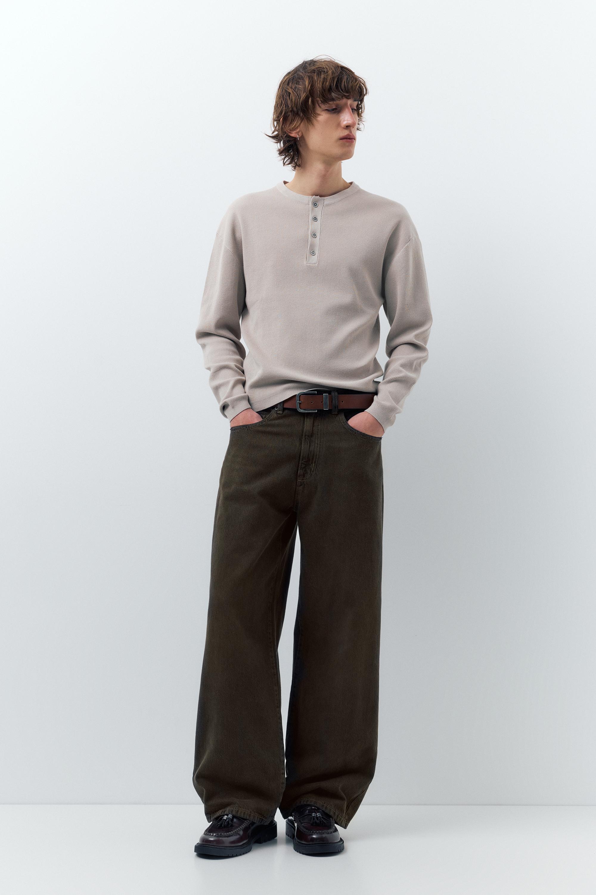 Jeans Mit Weitem Bein