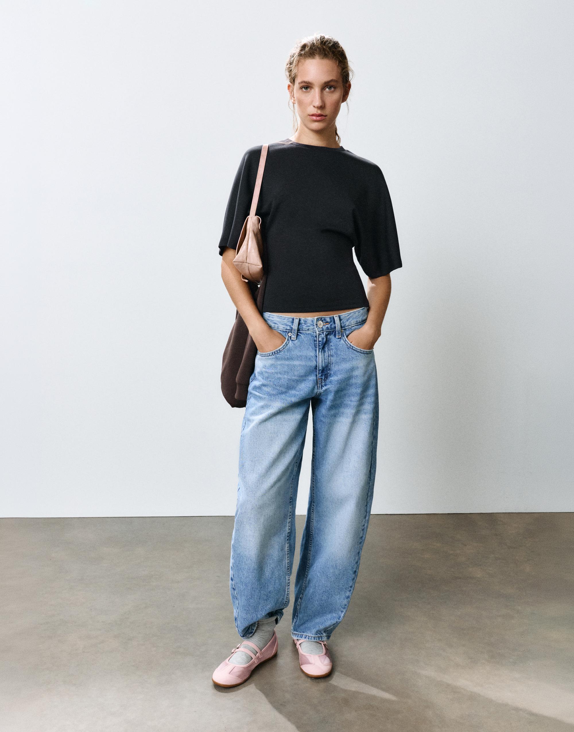 Modal batwing sleeve T-shirt — Anthracite grey