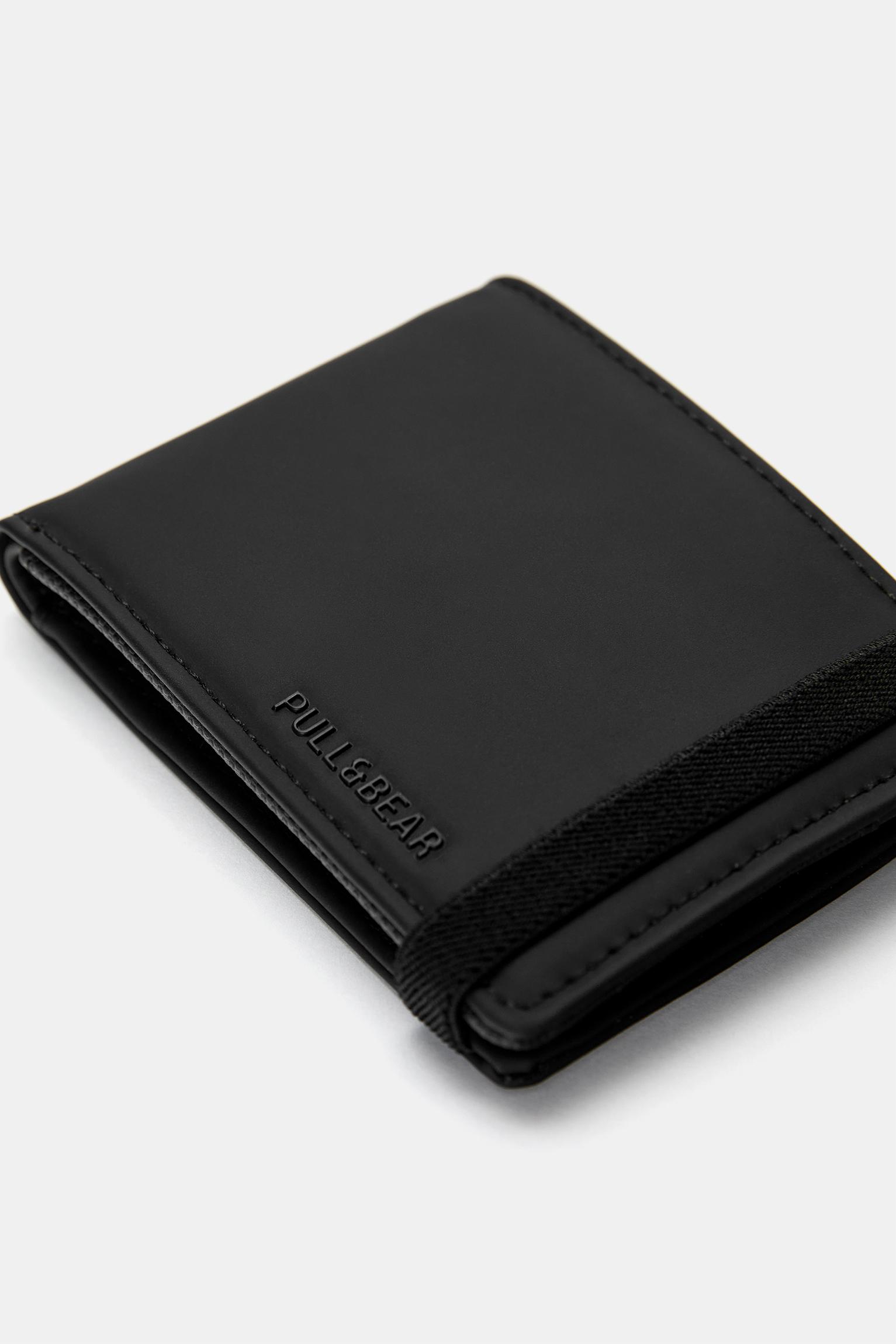 Rubberised wallet — Black