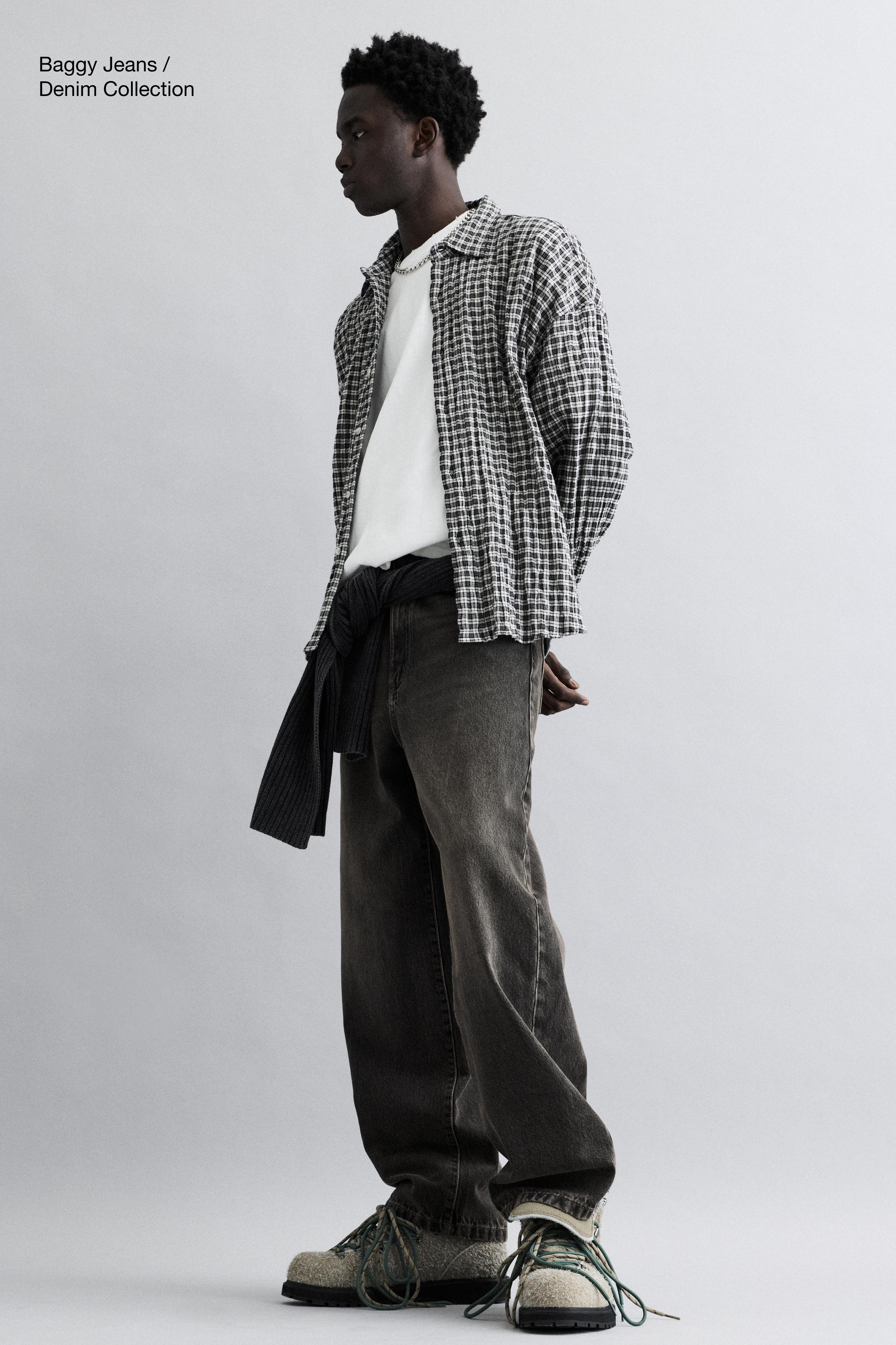 Baggy jeans — Black/Gold