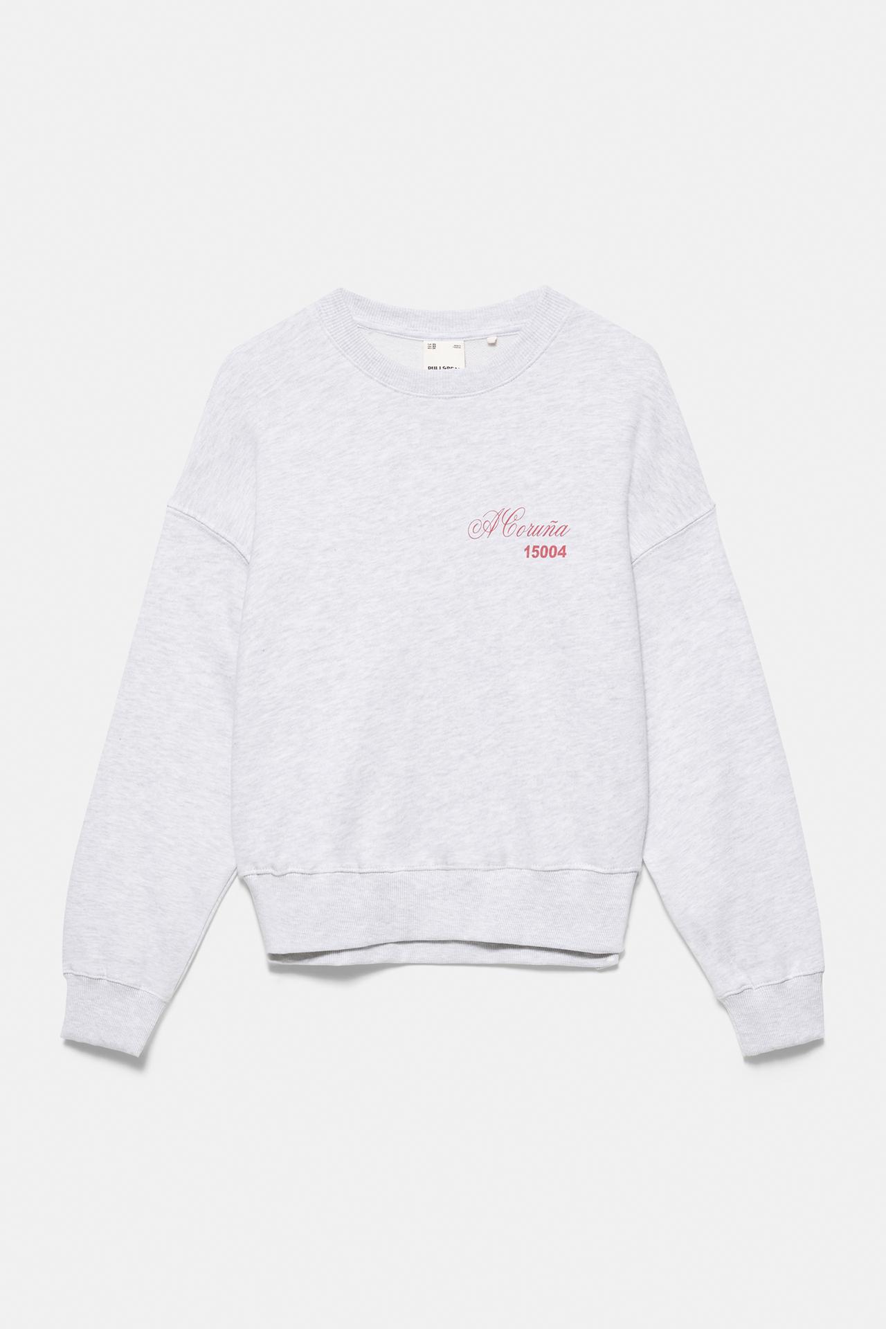 A Coruña graphic sweatshirt — Grey marl