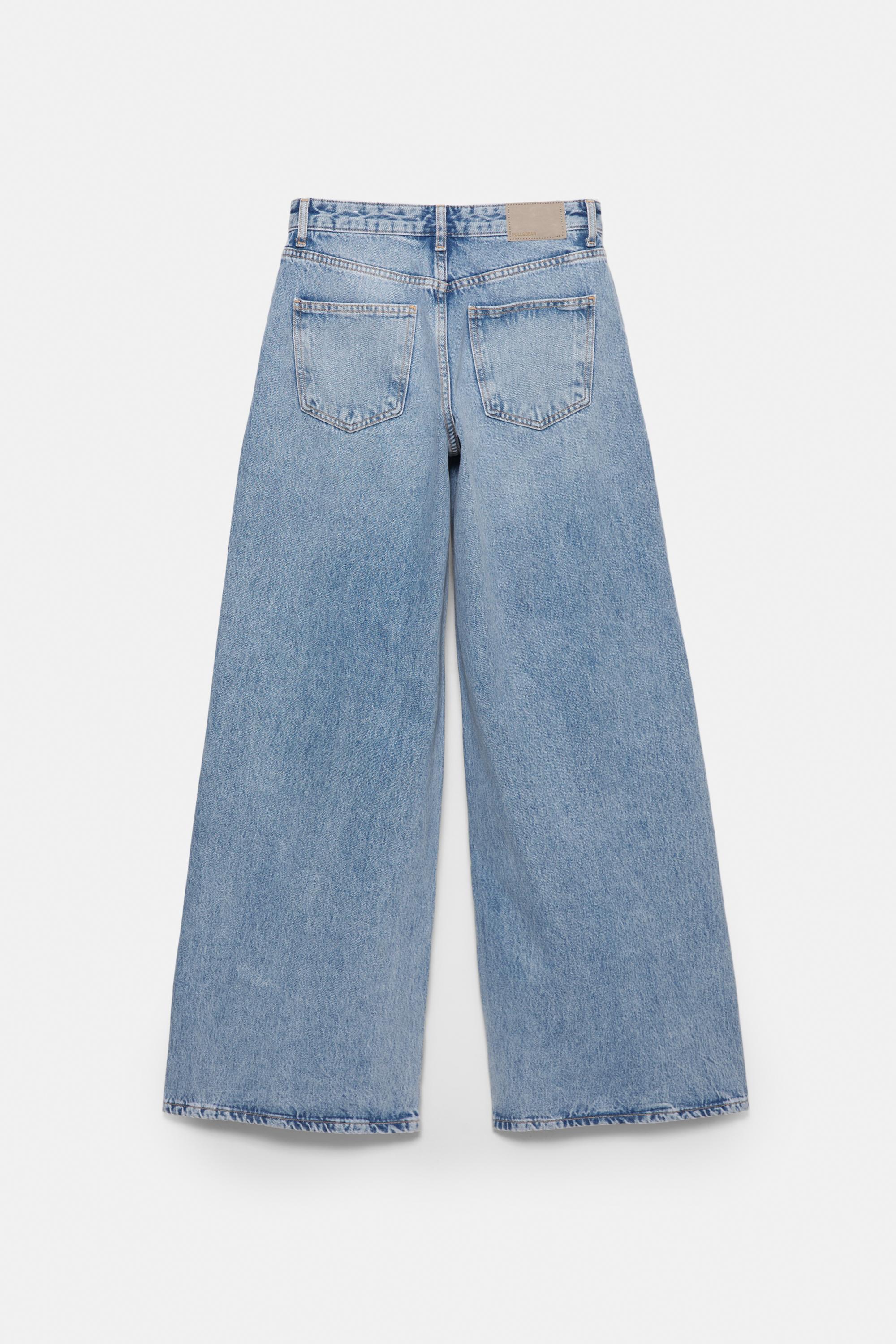 Düşük bel geniş paça jean - Görsel 5