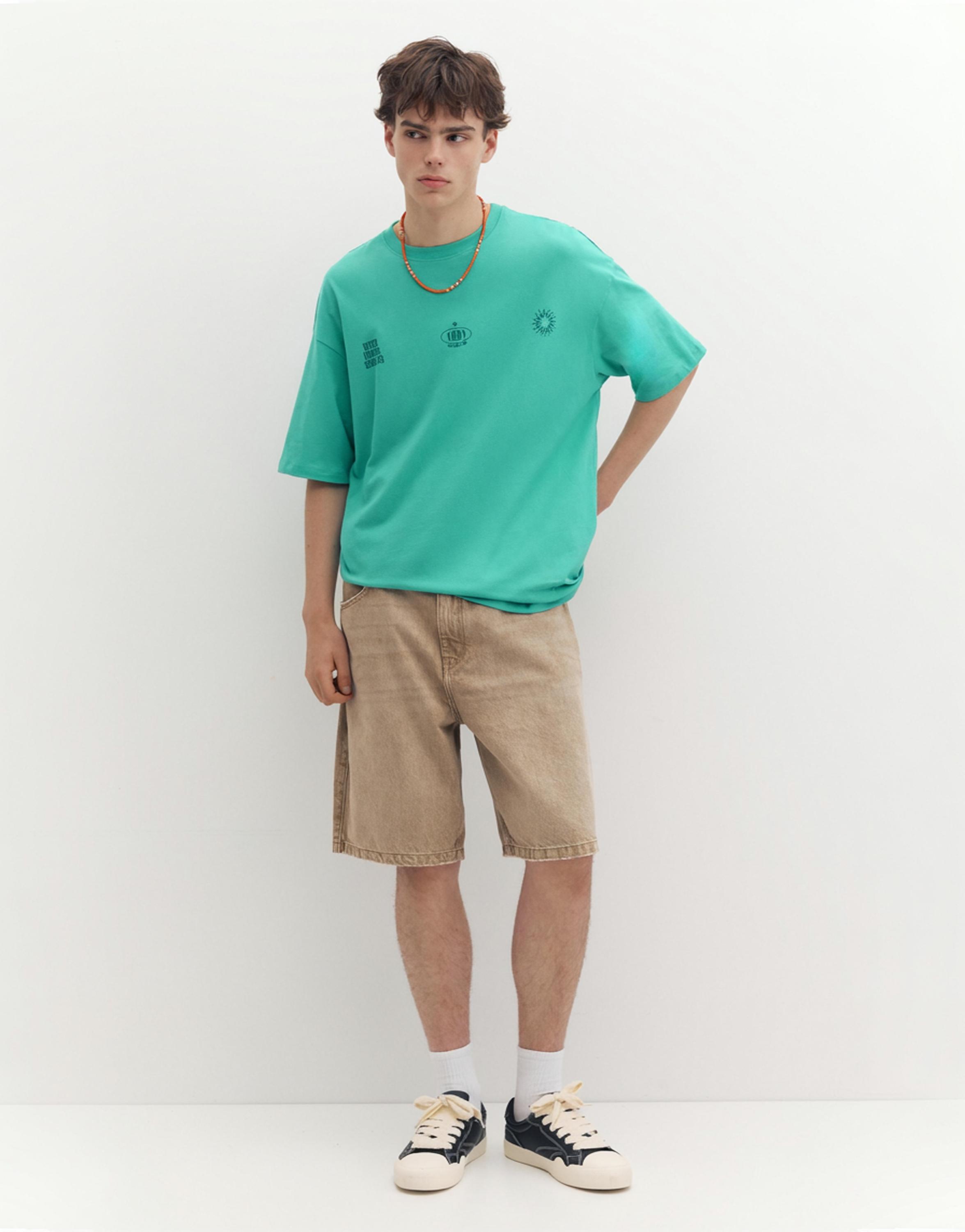 STWD sun graphic T-shirt — Turquoise