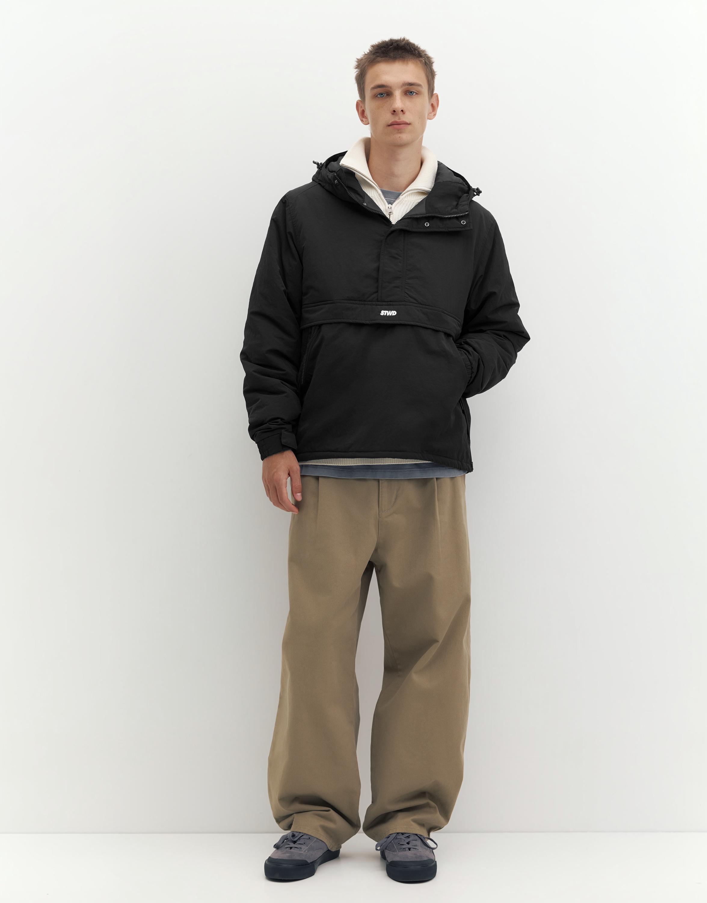 Hooded anorak jacket — Black