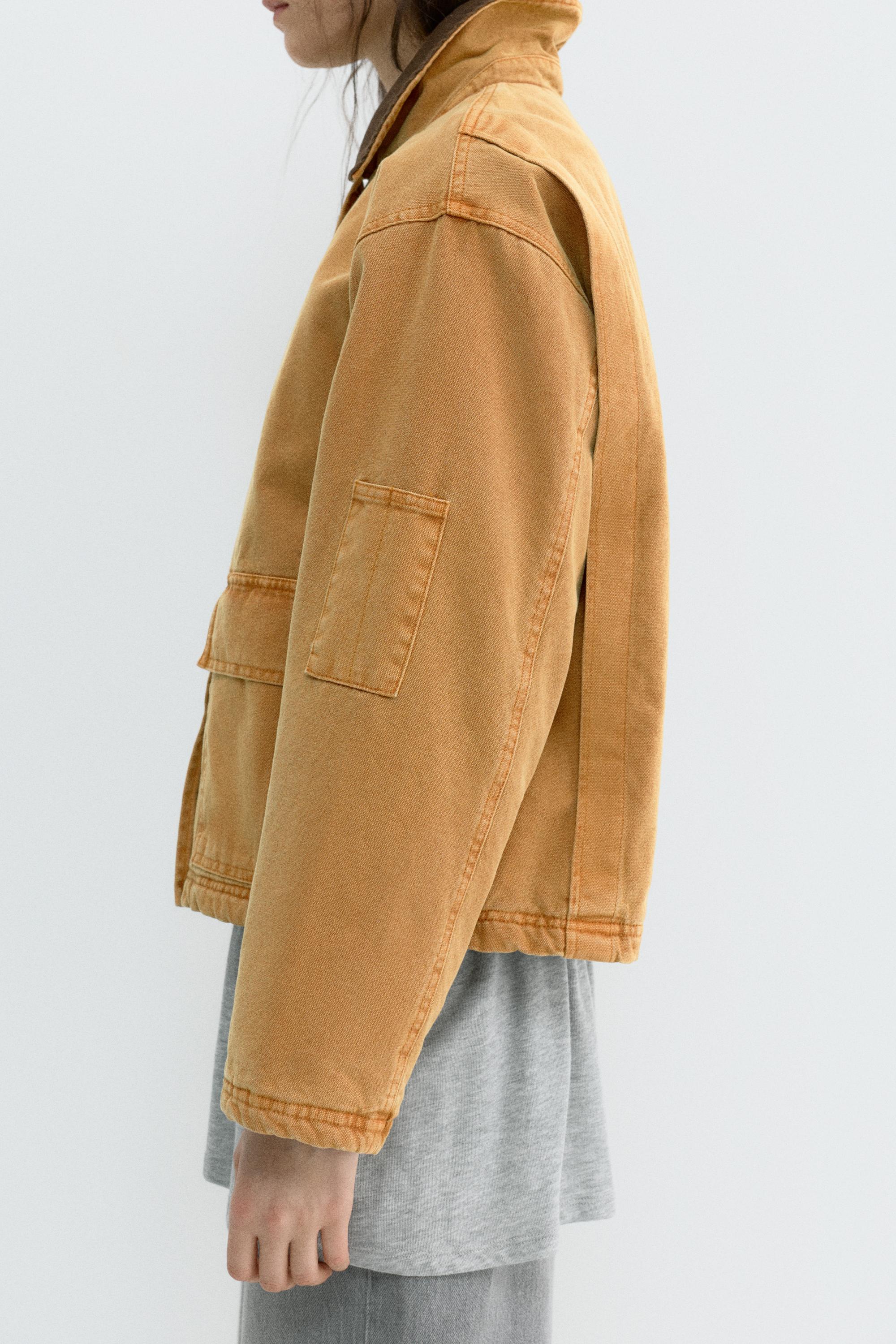 Combined collar jacket — Ocher