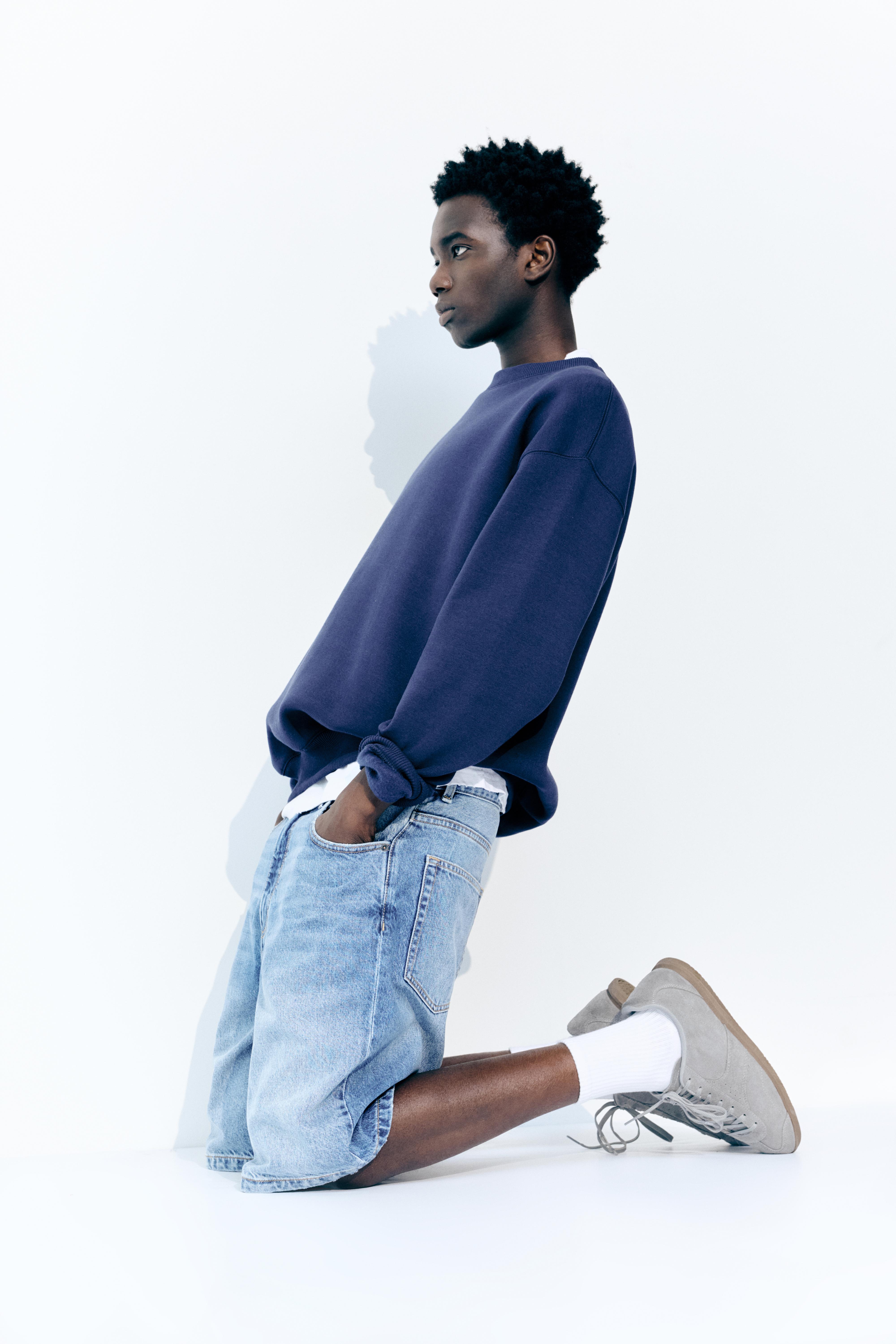 Casual leather trainers — Grey