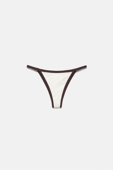 Bikini bottoms with trims — White 4