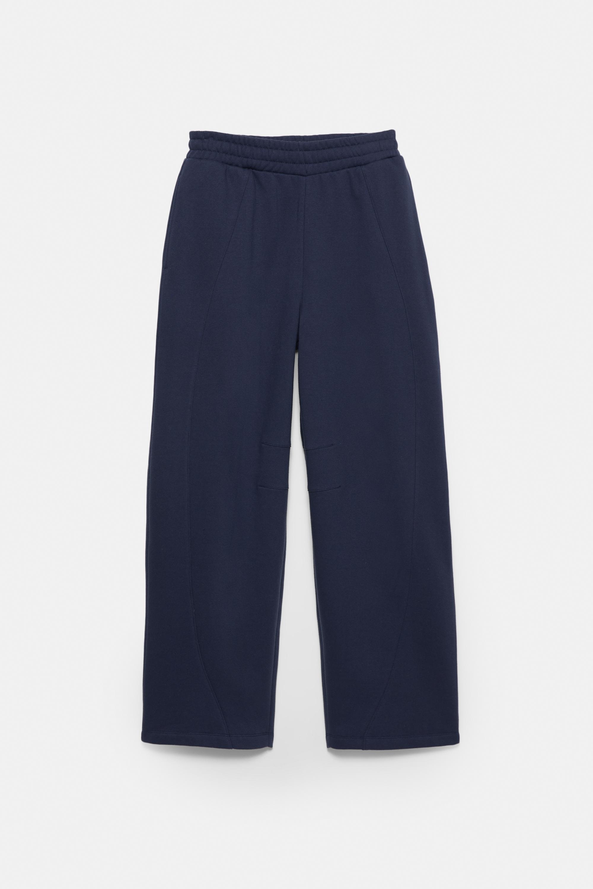 Barrel fit tracksuit trousers — Navy