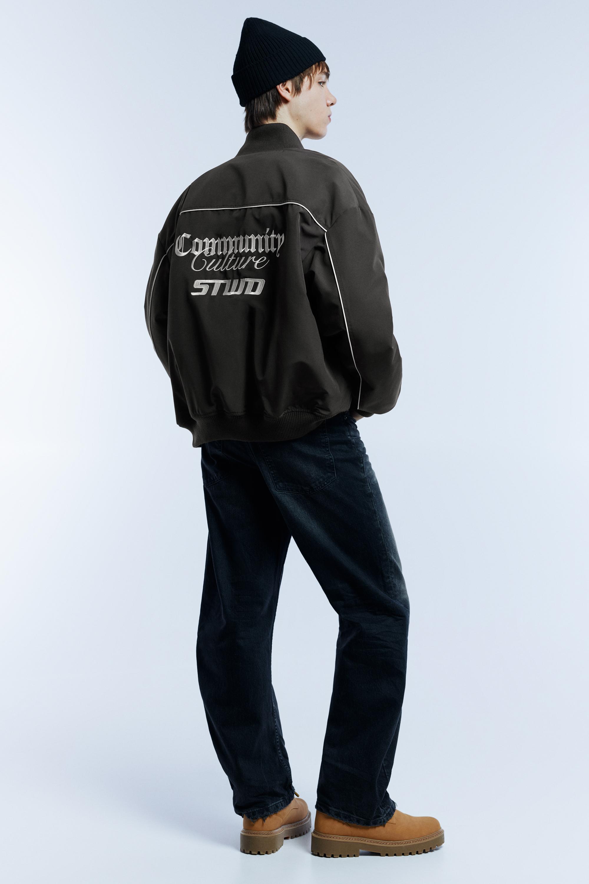 Low-rise baggy jeans — Faded black