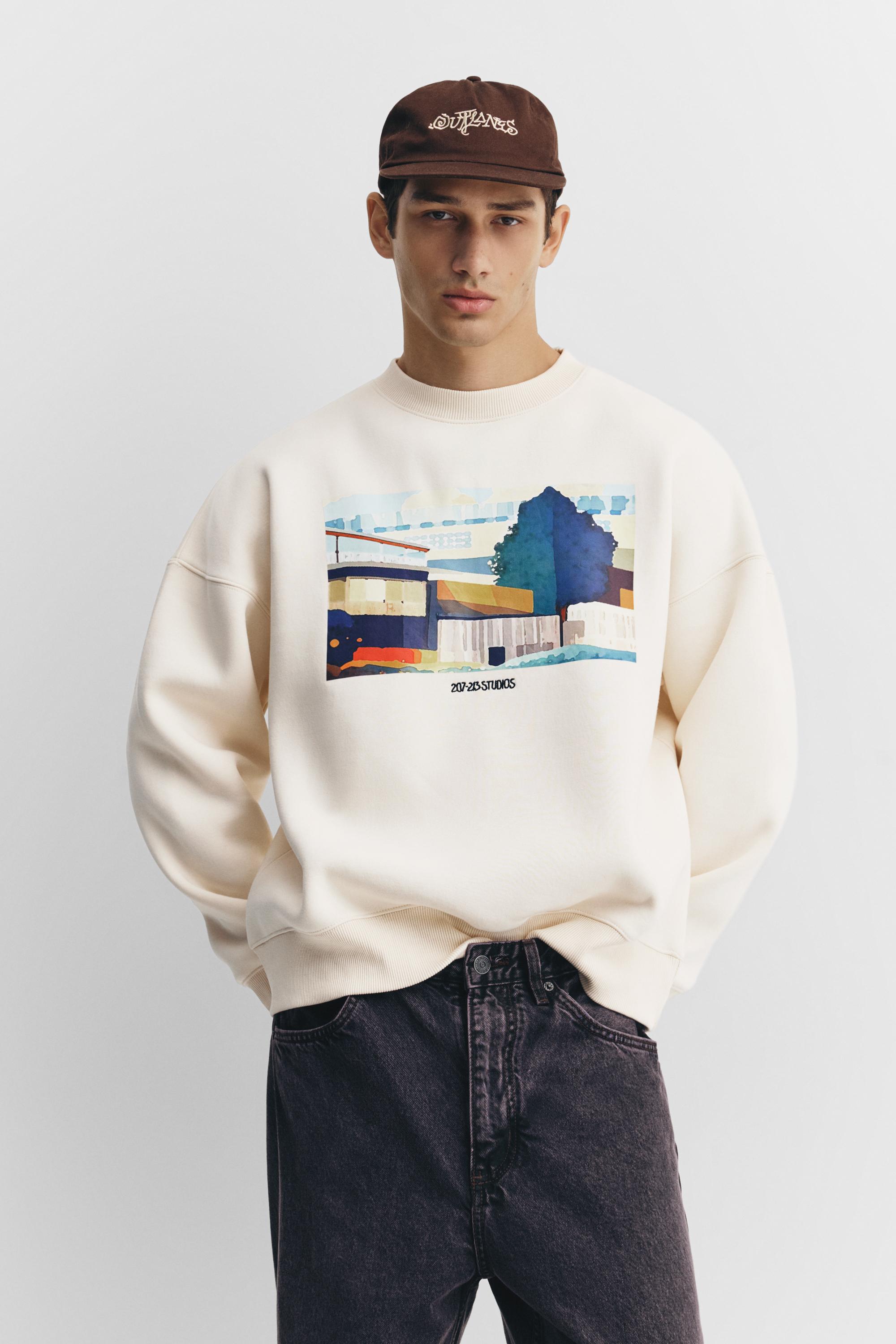 Sweatshirt with embroidered graphic slogan — Off white