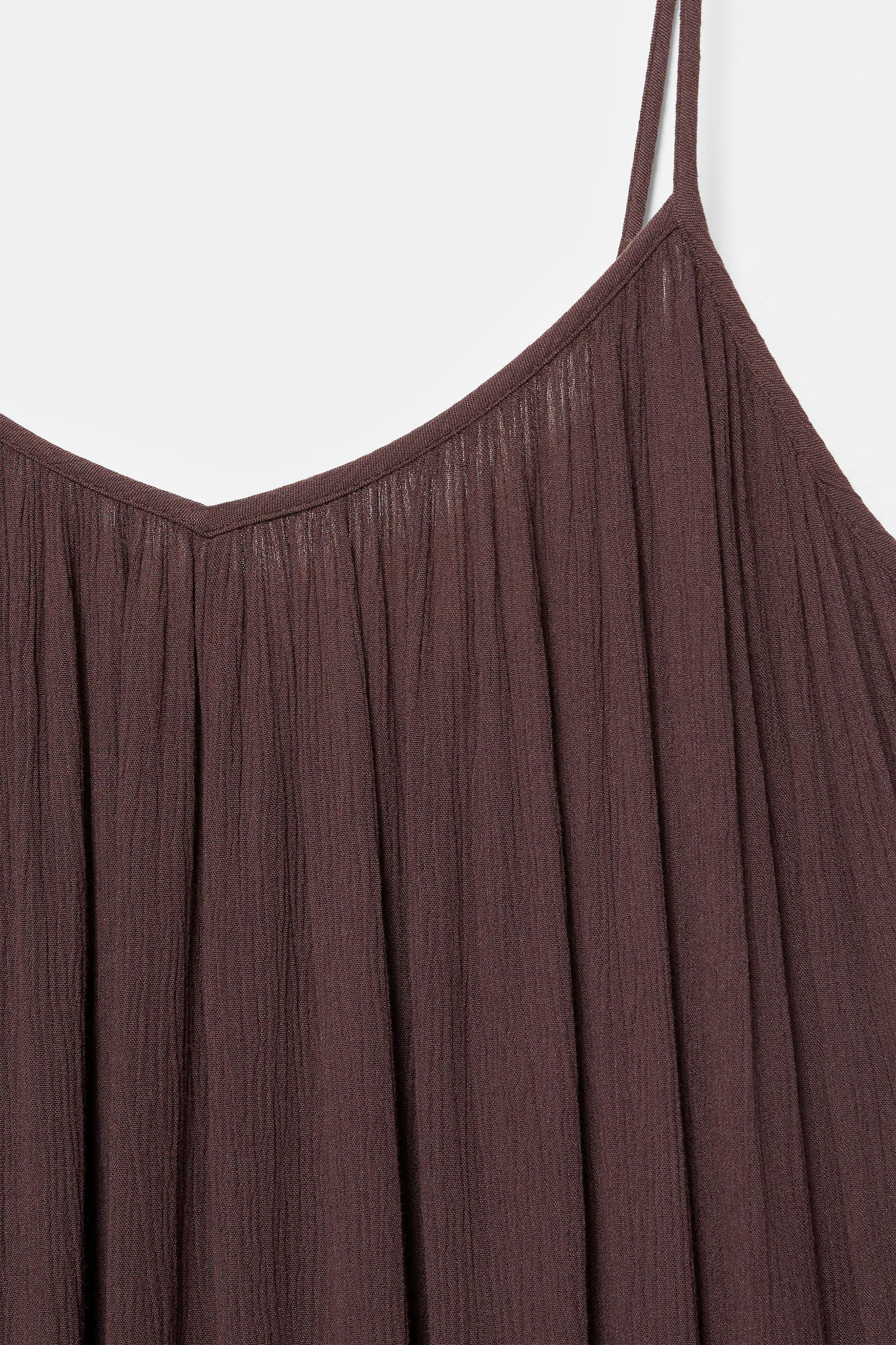 Flowing strappy sarouel jumpsuit — Brown