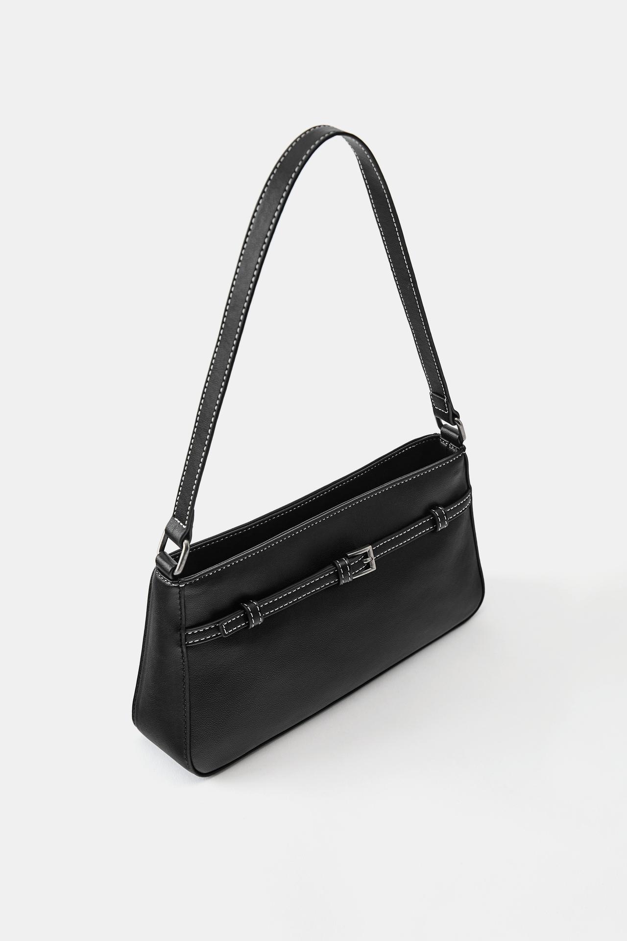 Buckle shoulder bag — Black