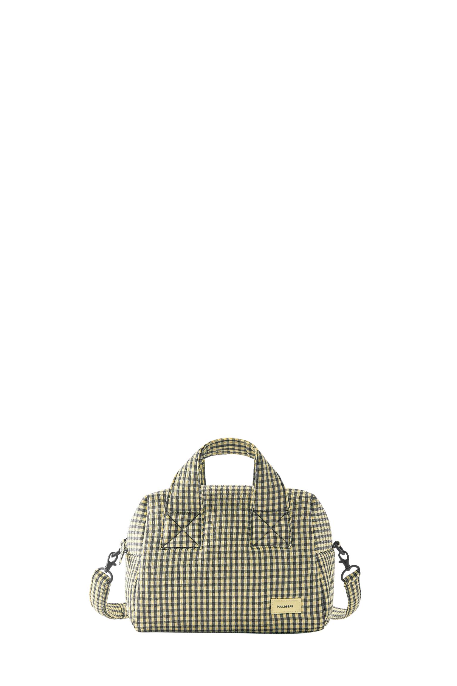 Gingham lunch bag — Black