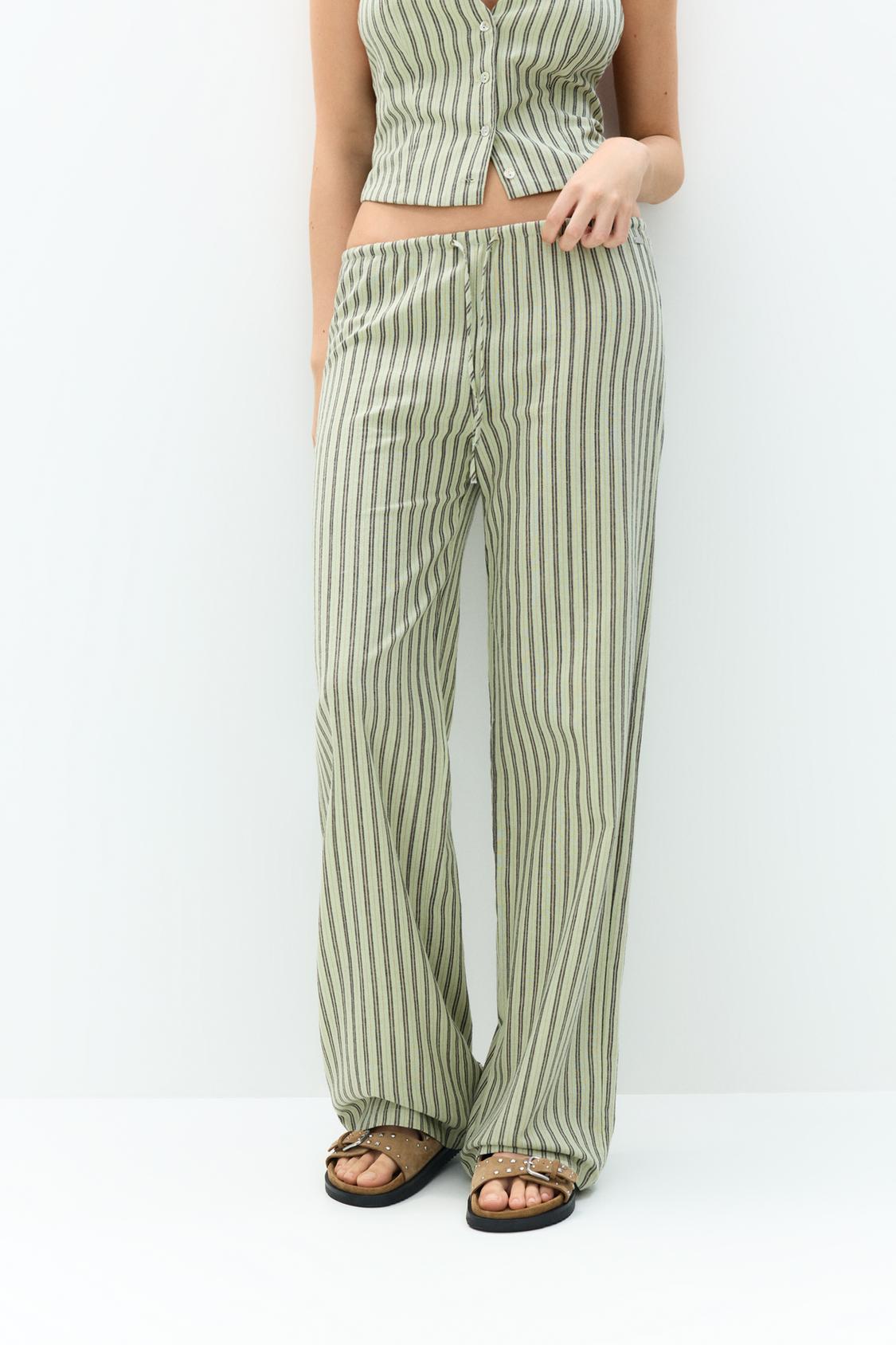 Striped rustic trousers PULL&BEAR