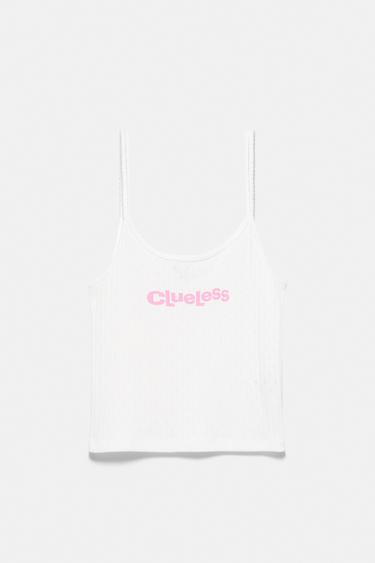 Clueless pointelle strappy top — White 7