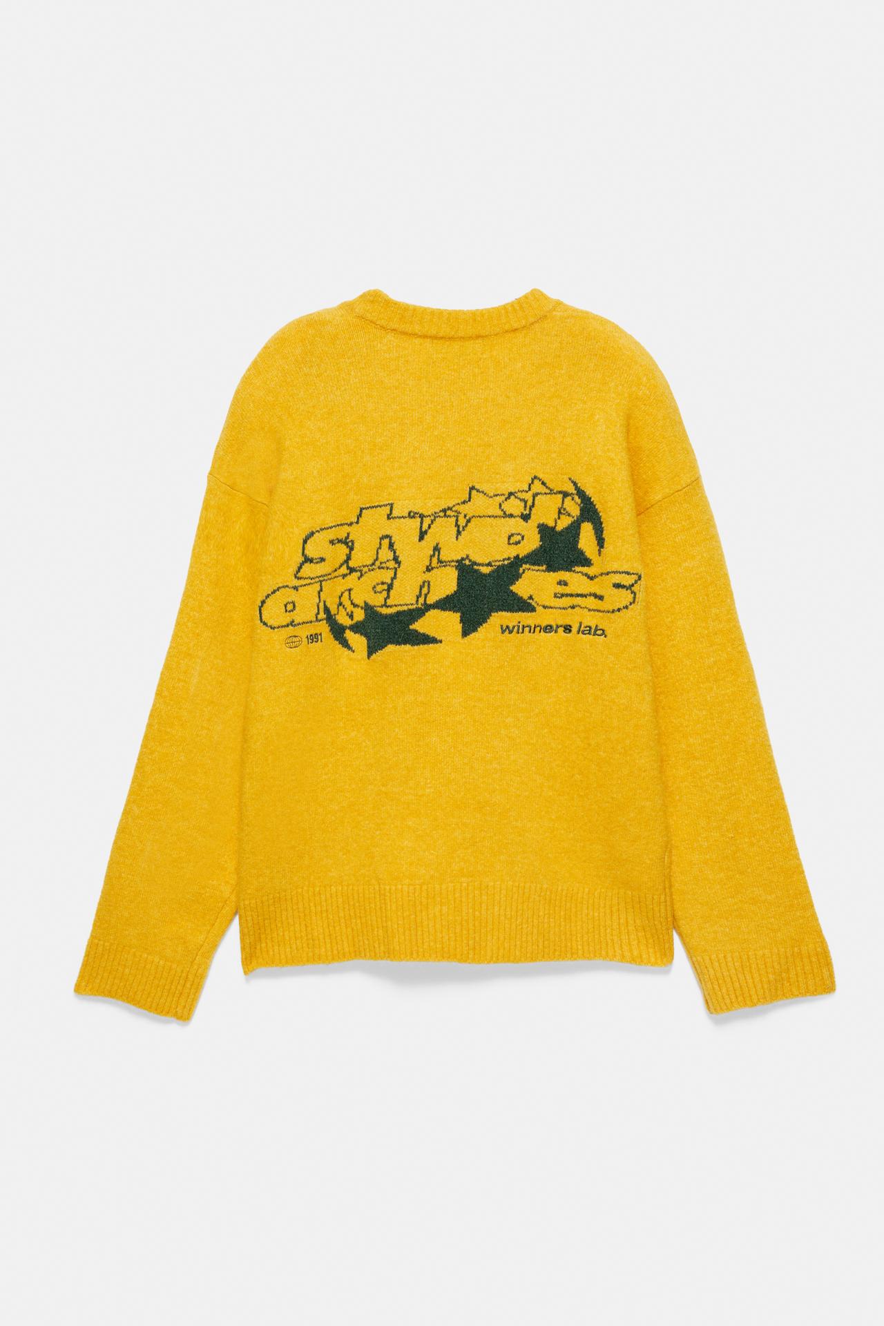 STWD embroidered knit jumper — Yellow