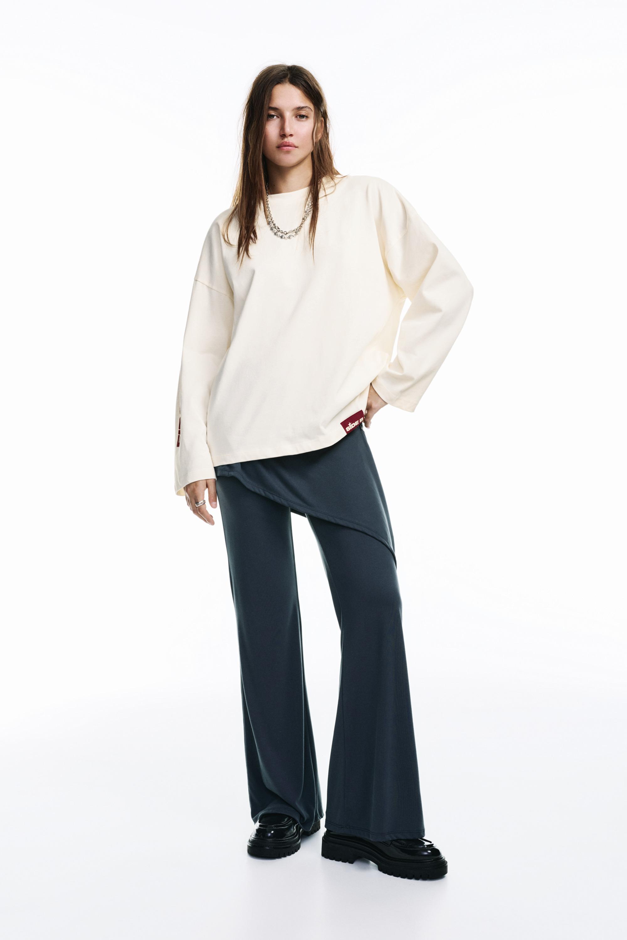 Grafik baskılı beyaz t-shirt - Görsel 15